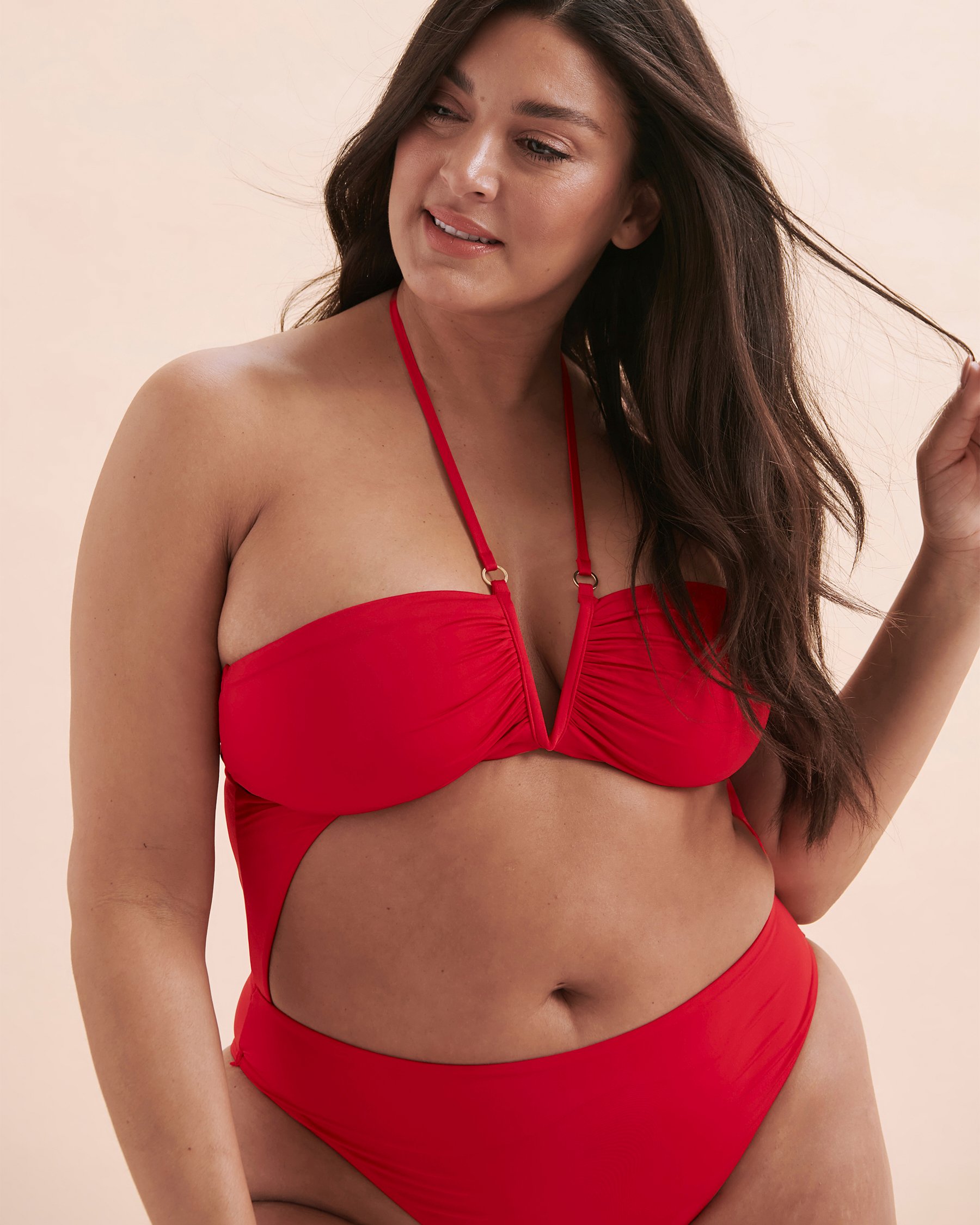 SEATONIC Maillot une-pièce à découpes Rouge 01400064 - Voir13