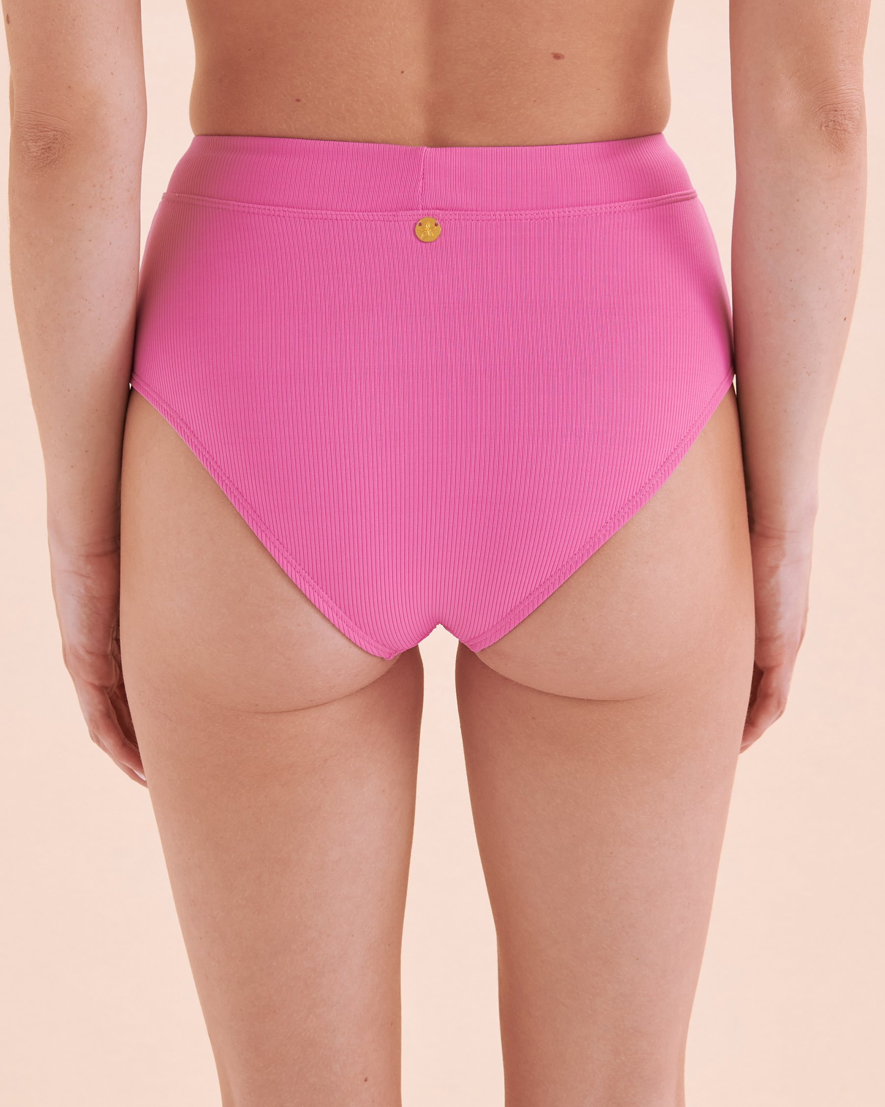 QUINTSOUL Malibu Pink Lady High Waist Bikini Bottom Pink Lady Q24835554 - View2