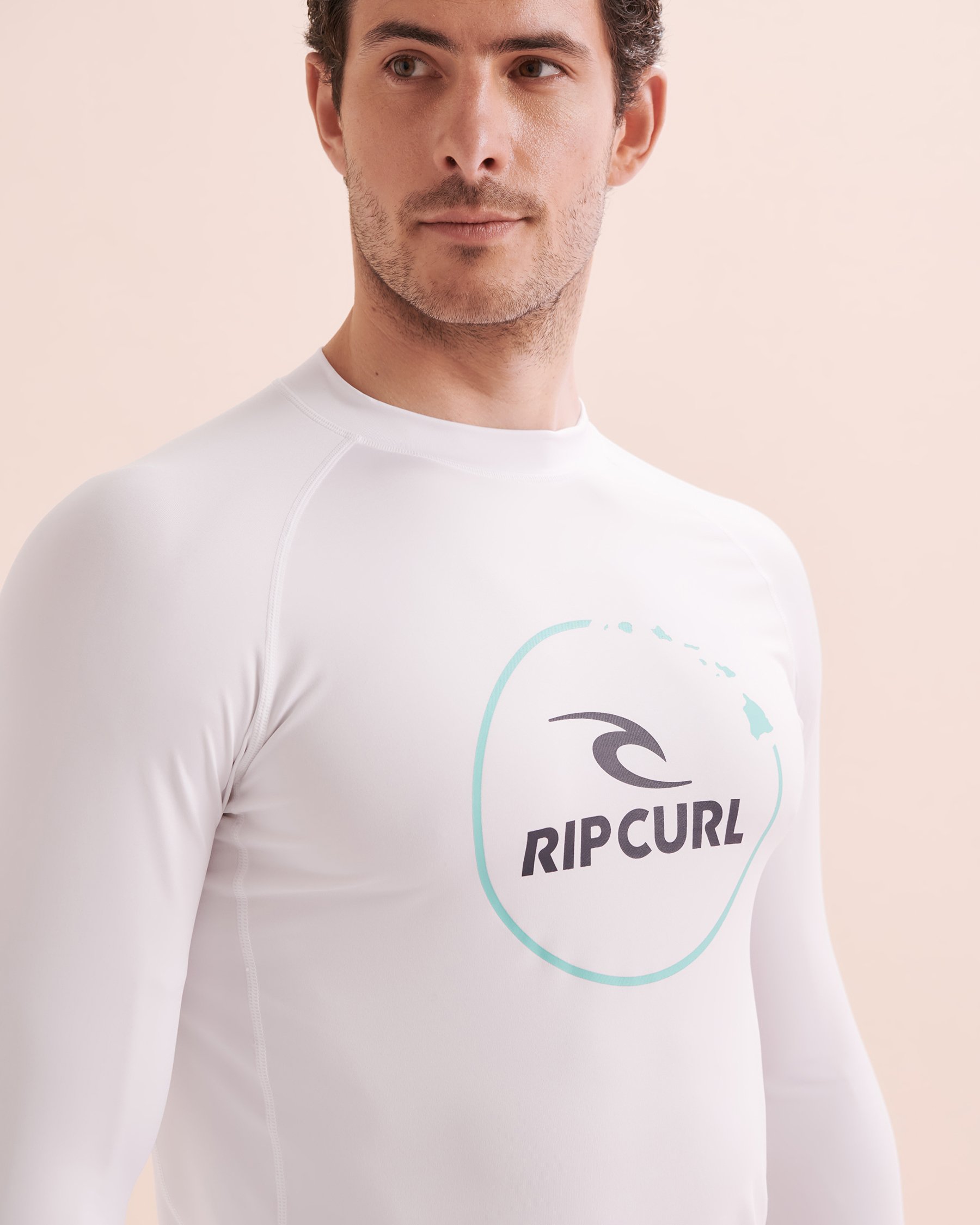 RIP CURL Island Vibe UPF50+ Long Sleeve Rashguard White 14RMRV - View3