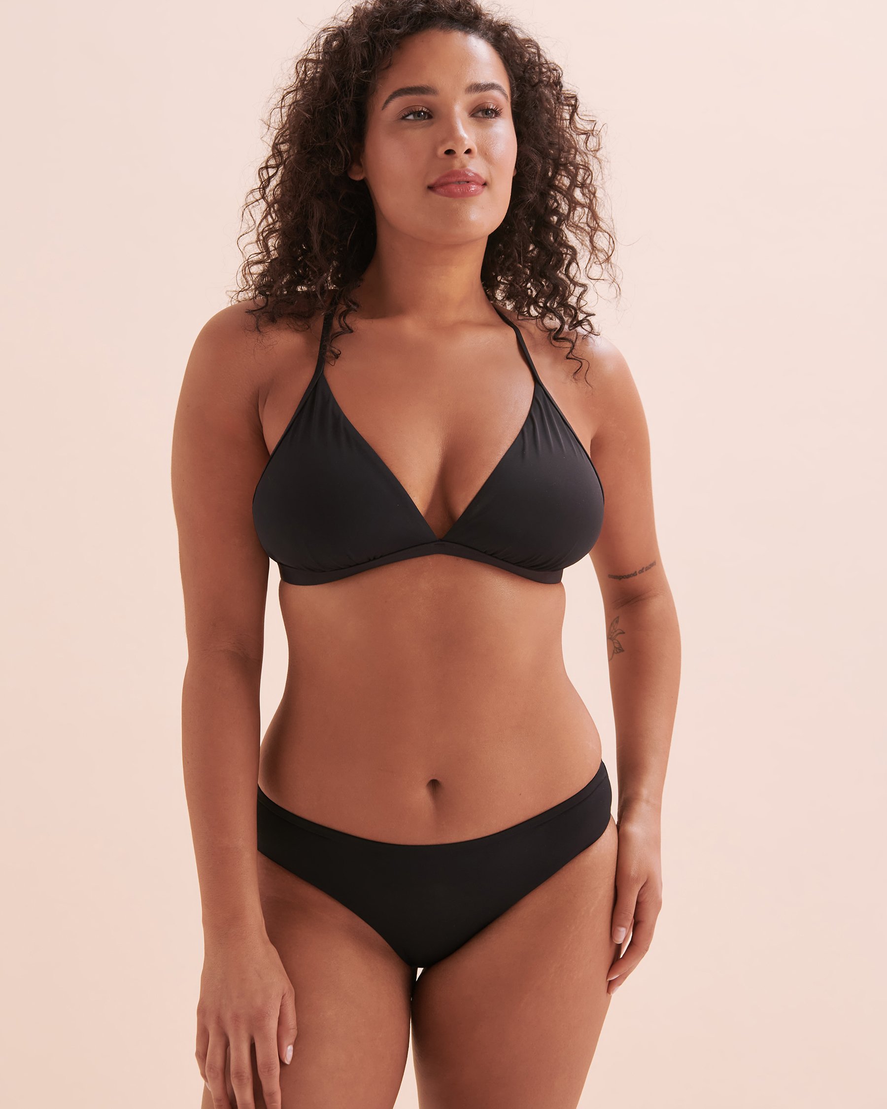 SKYE Solid Jayme D Cup Triangle Bikini Top Black SK436119D - View6