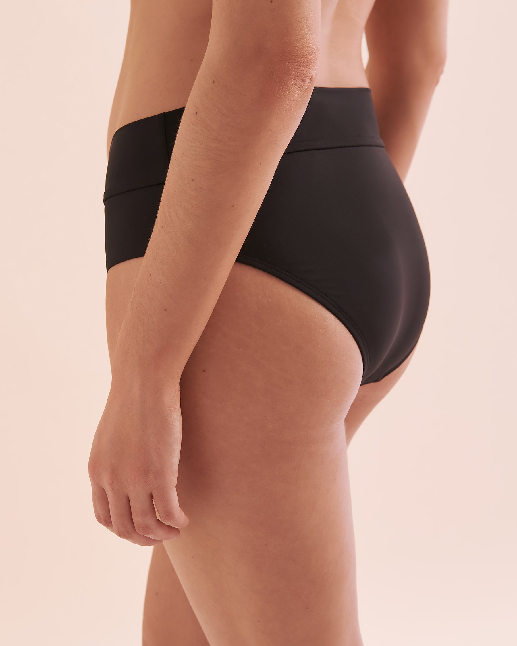 SKYE Bas de bikini taille haute Rachel Solid Noir SK436254 - Voir3