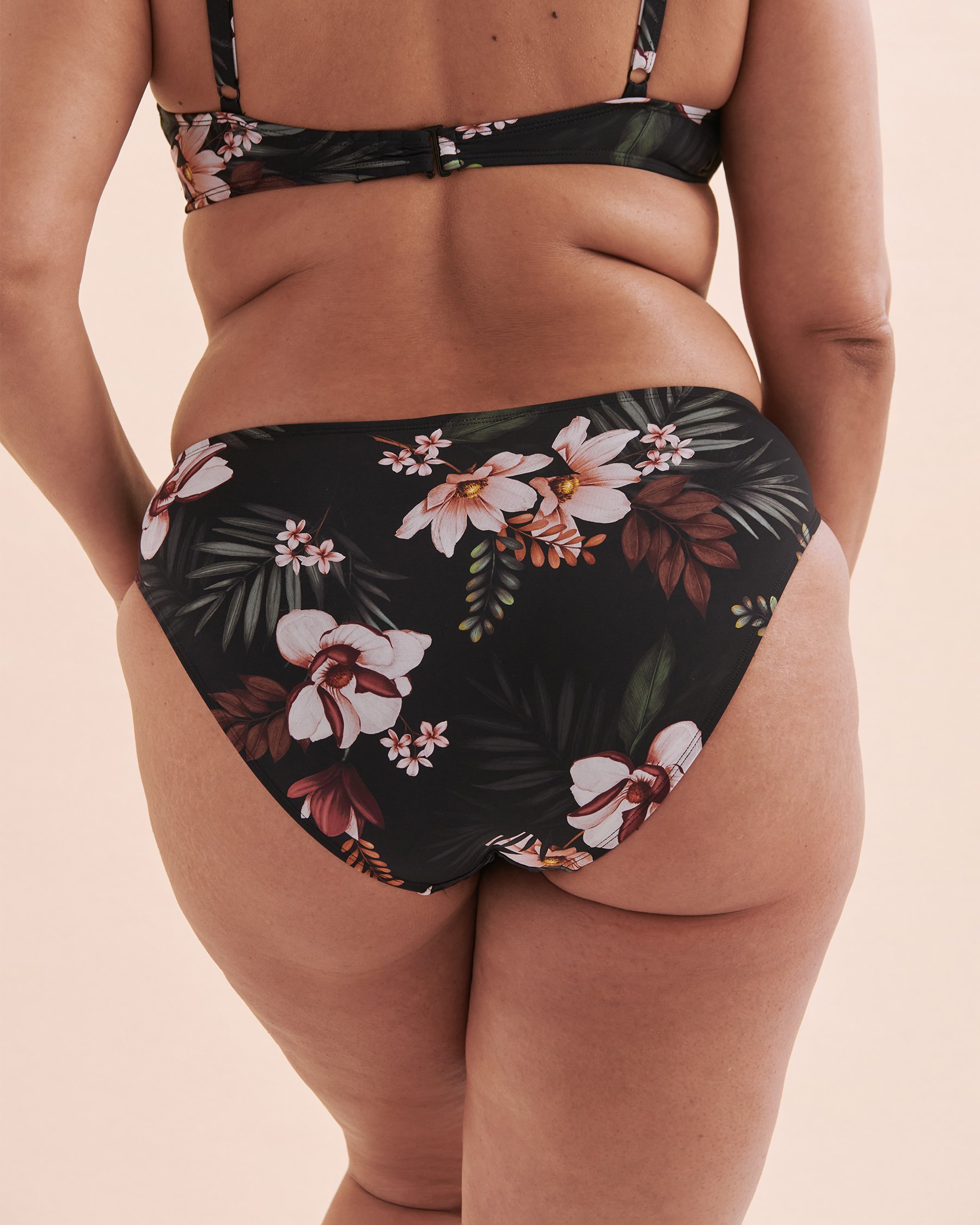 SKYE Summer Joy Mid Waist Bikini Bottom Black Floral SK769138 - View6