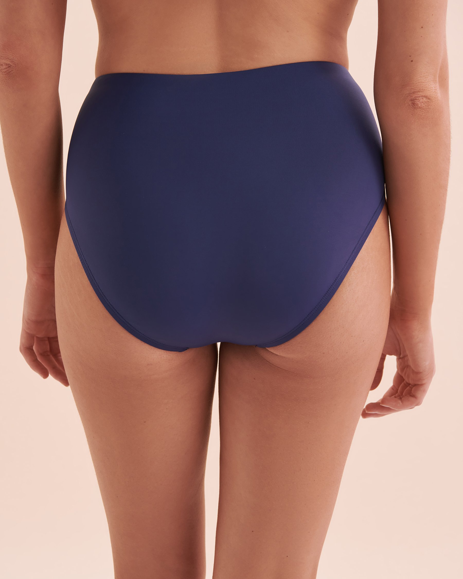 JANTZEN Solid High Waist Bikini Bottom Dark Blue JZ23171H - View2