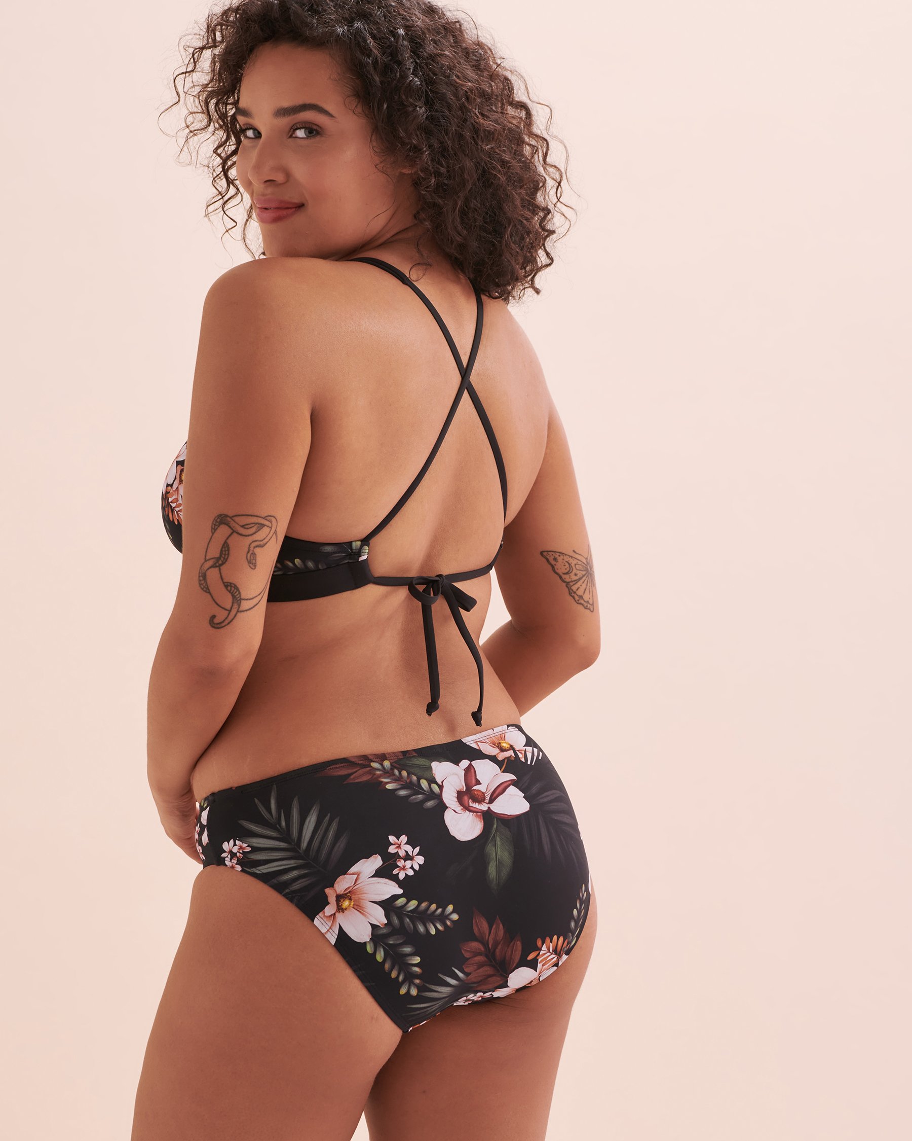 SKYE Haut de bikini bralette bonnet D Sarah Summer Joy Floral noir SK769128D - Voir5