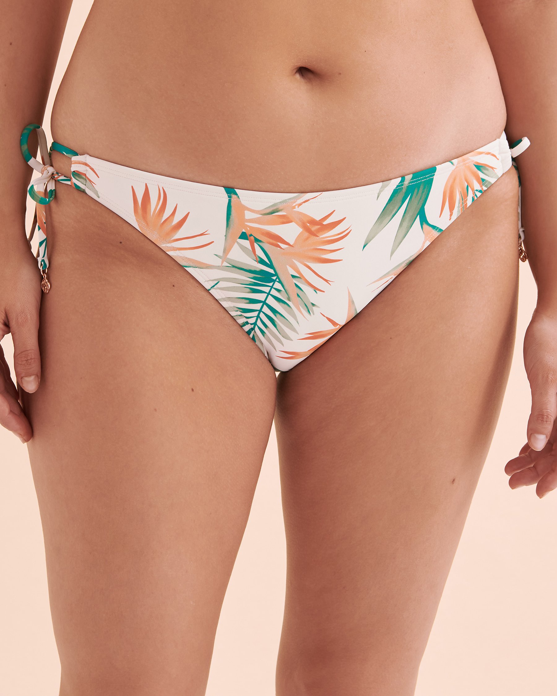 TURQUOISE COUTURE Bas de bikini brésilien noué aux hanches Tropical Paradise Imprimé tropical 01300322 - View1