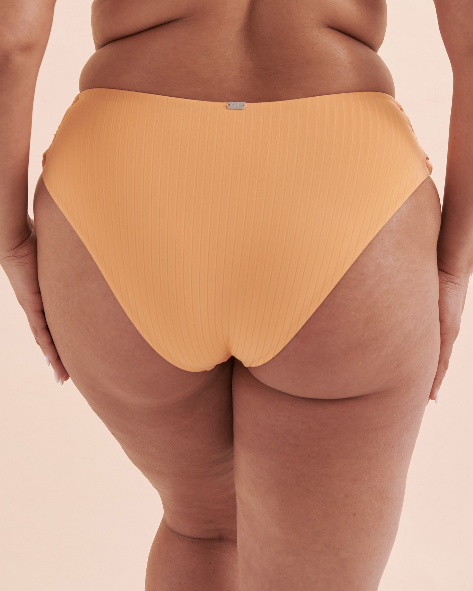 TROPIK Bas de bikini brésilien taille haute côtelé Sunset Citrouille 01300317 - Voir6