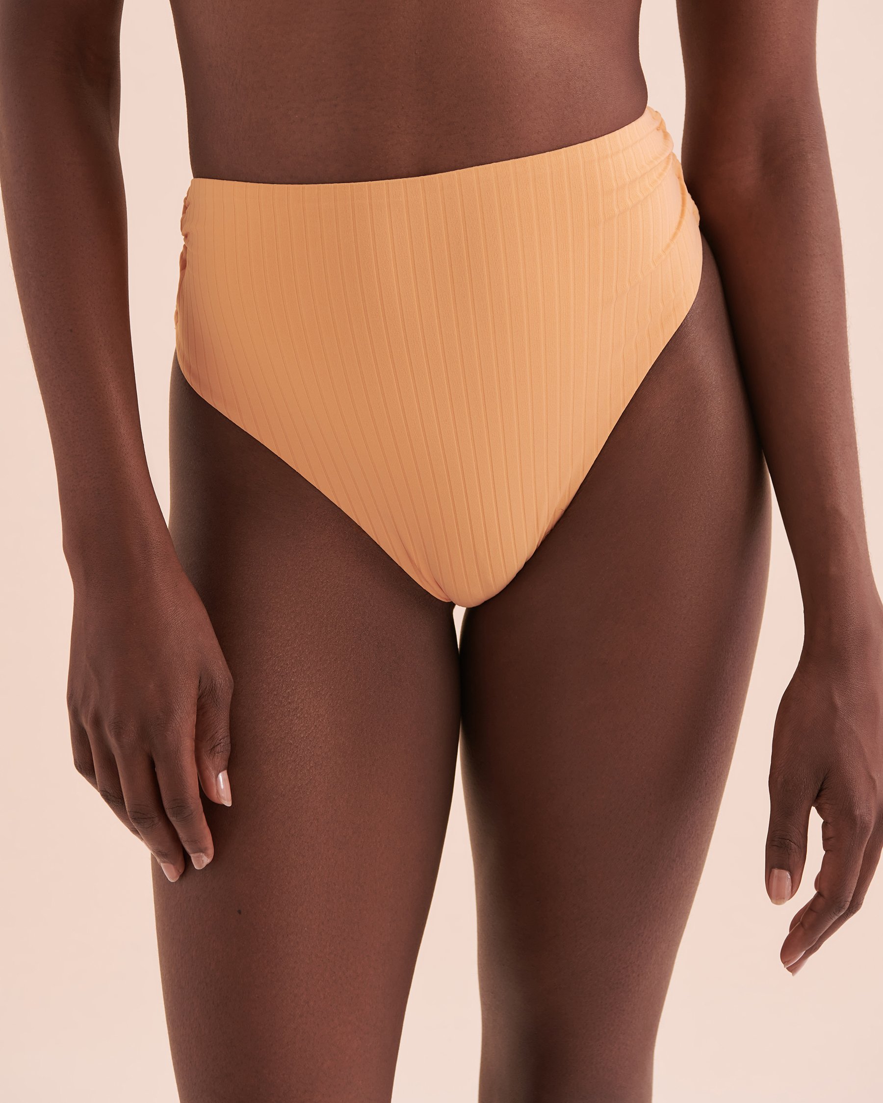 TROPIK Bas de bikini brésilien taille haute côtelé Sunset Citrouille 01300317 - Voir9