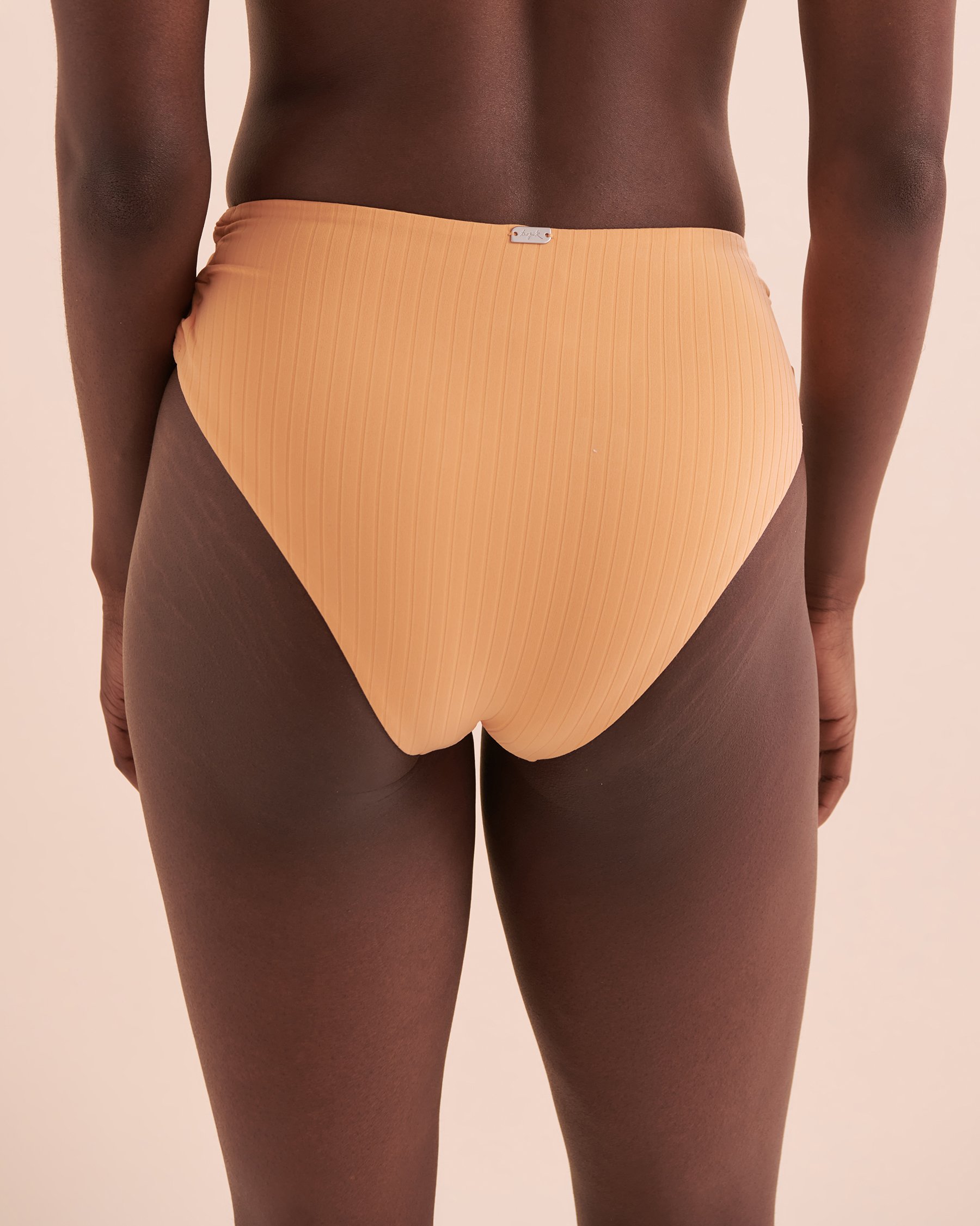 TROPIK Bas de bikini brésilien taille haute côtelé Sunset Citrouille 01300317 - Voir10