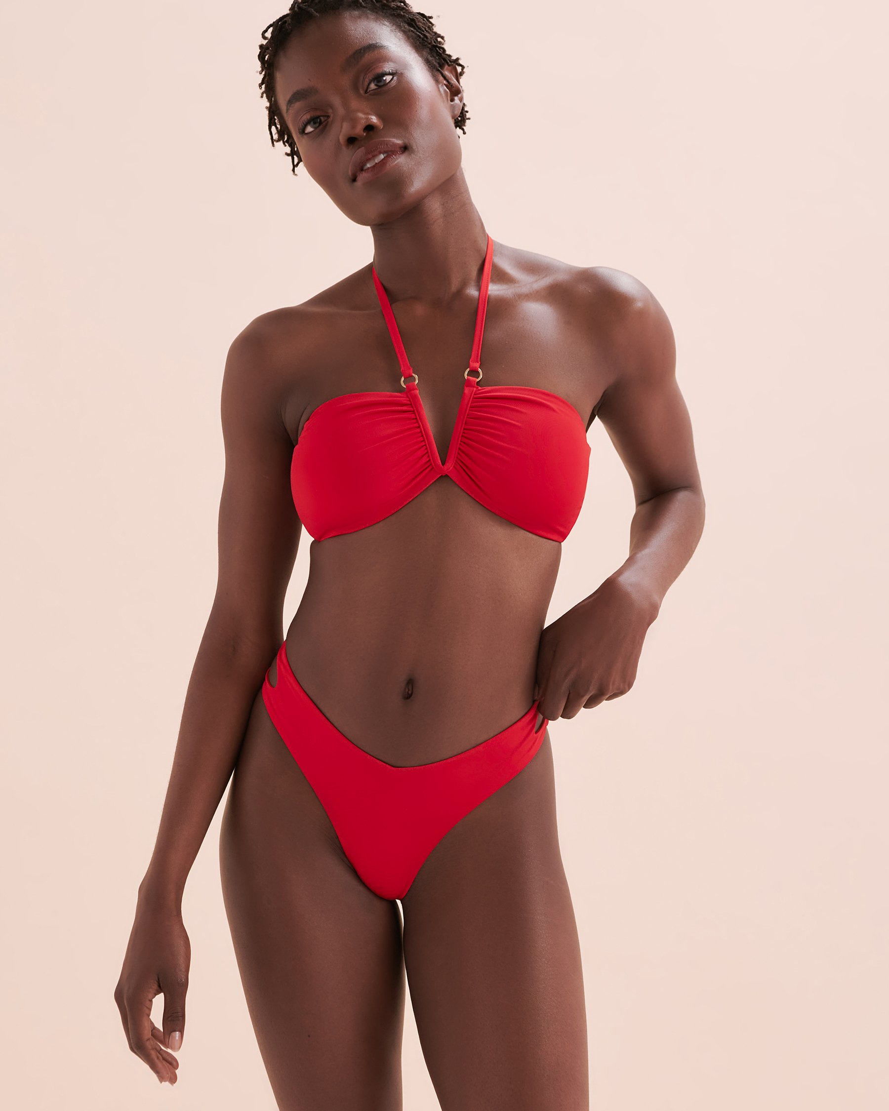 SEATONIC V-Wire Bandeau Bikini Top Red 01100285 - View6