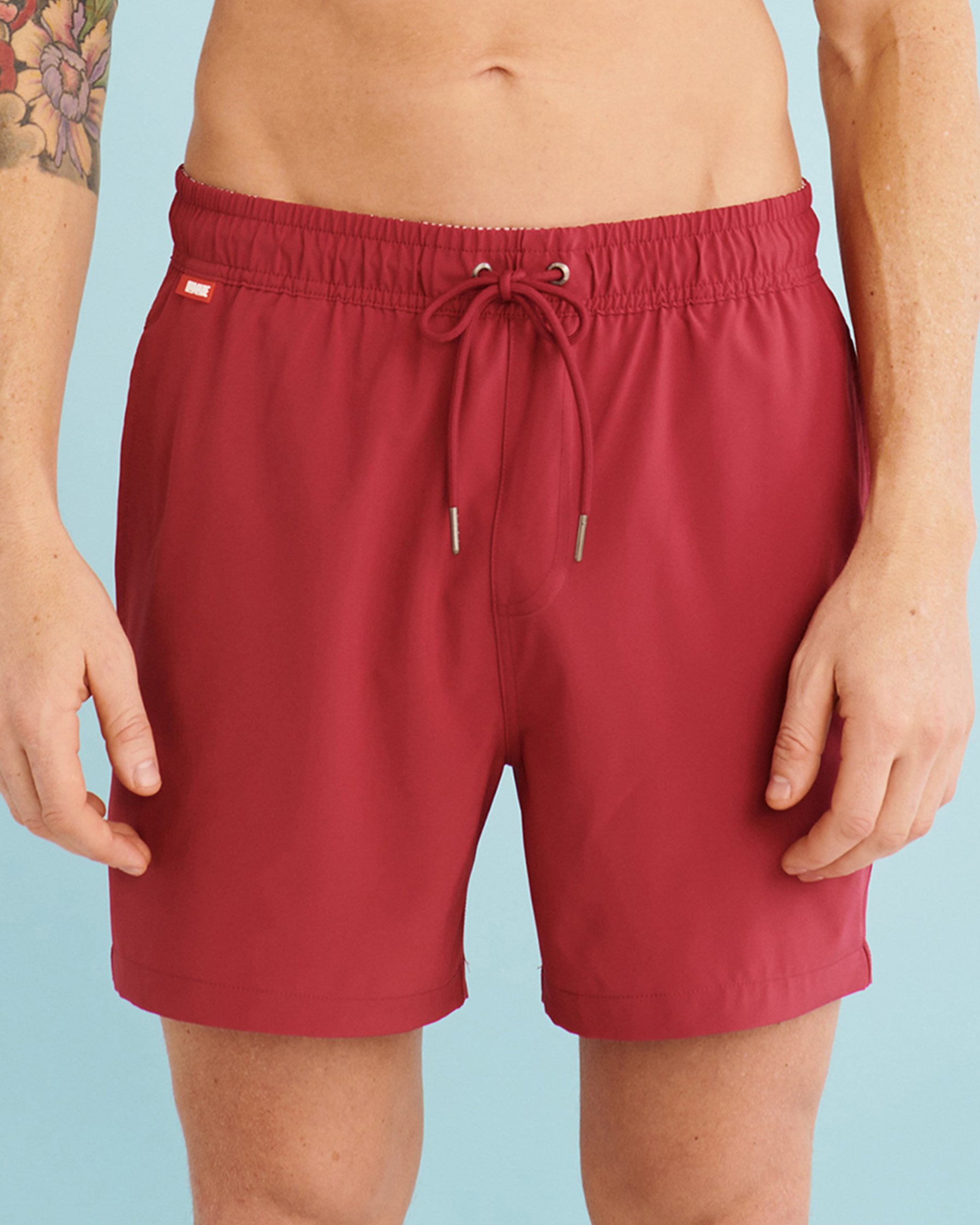 HAMABE Volley Swimsuit with Mesh Lining Red 03100001 - View1