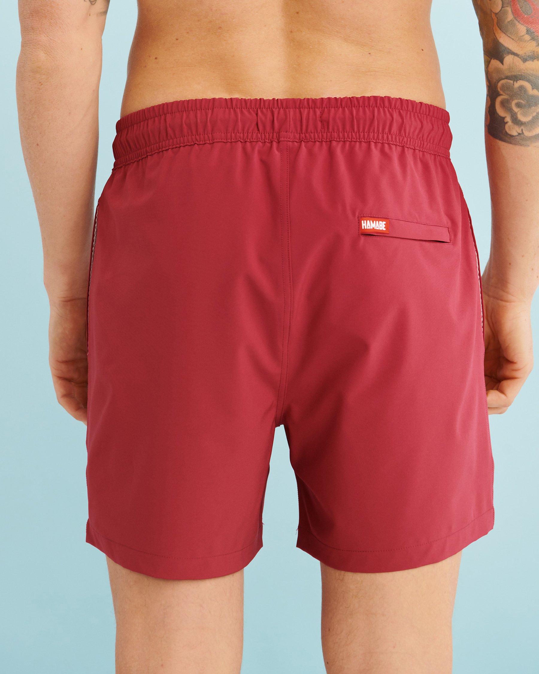 HAMABE Volley Swimsuit with Mesh Lining Red 03100001 - View3