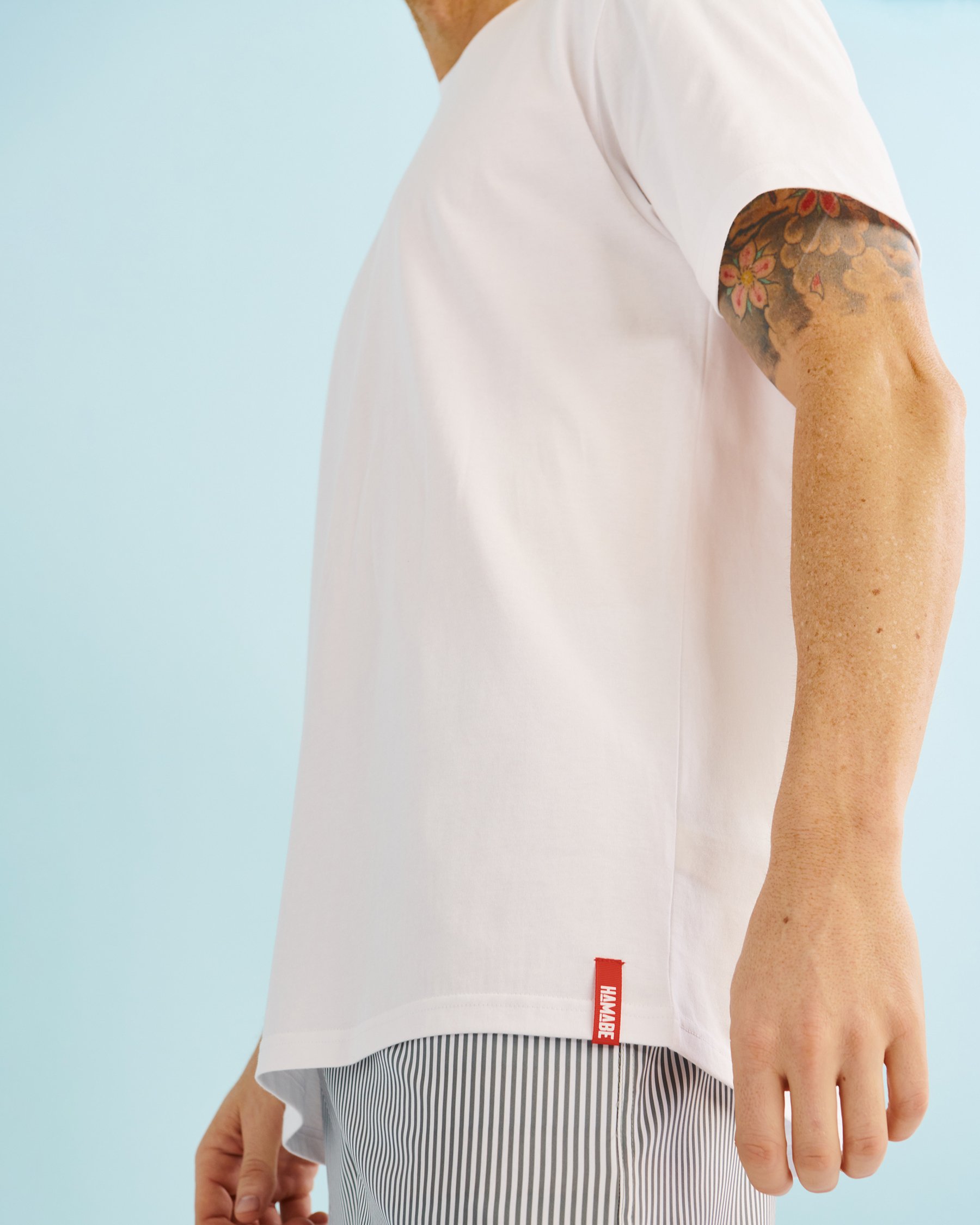 HAMABE Classic T-shirt White 04100002 - View3