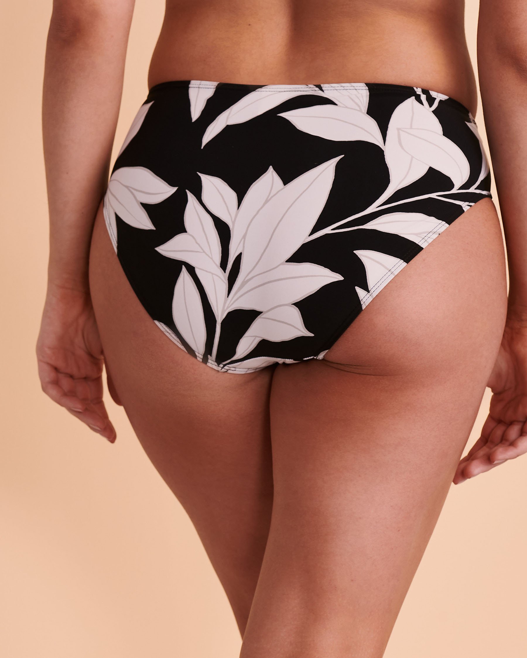 CHRISTINA ATRIUM IVY Mid Rise Bikini Bottom Black and white print 30AT3043 - View2