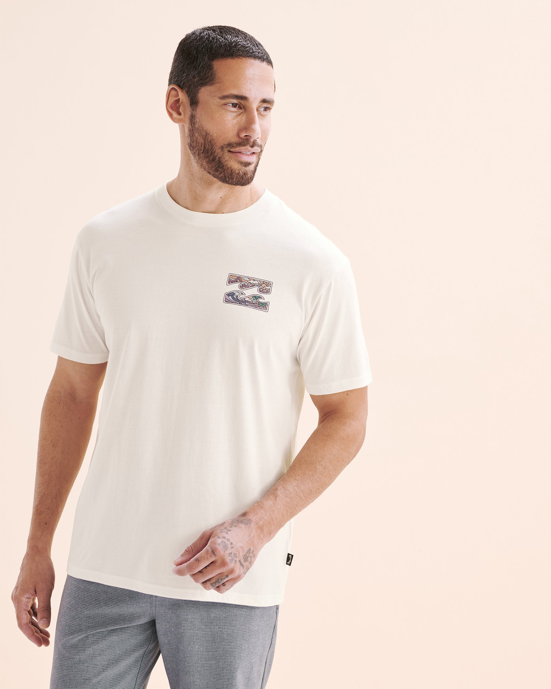 BILLABONG T-shirt à manches courtes Crayon Wave Premium Blanc 24A353501 - Voir1