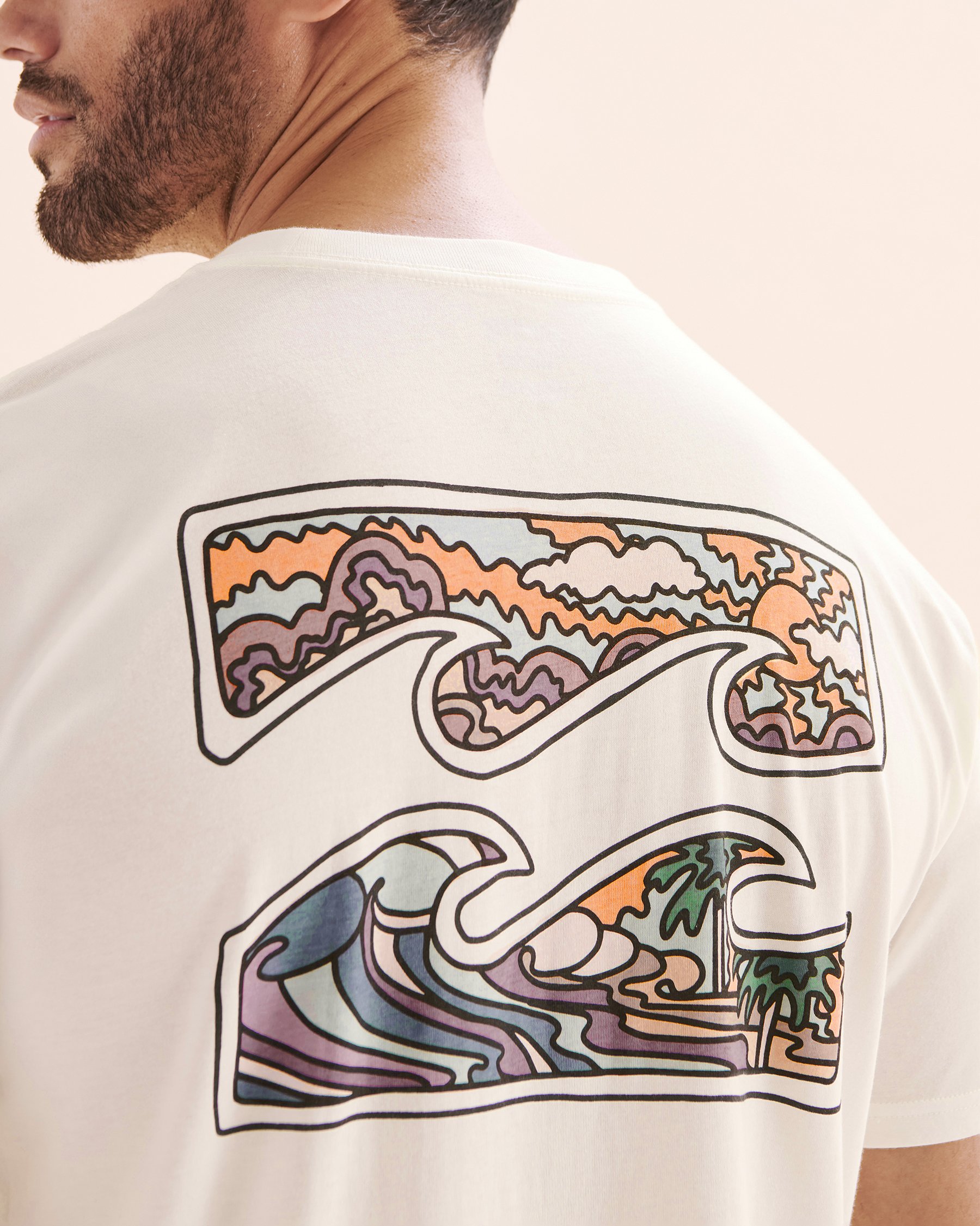 BILLABONG T-shirt à manches courtes Crayon Wave Premium Blanc 24A353501 - Voir3