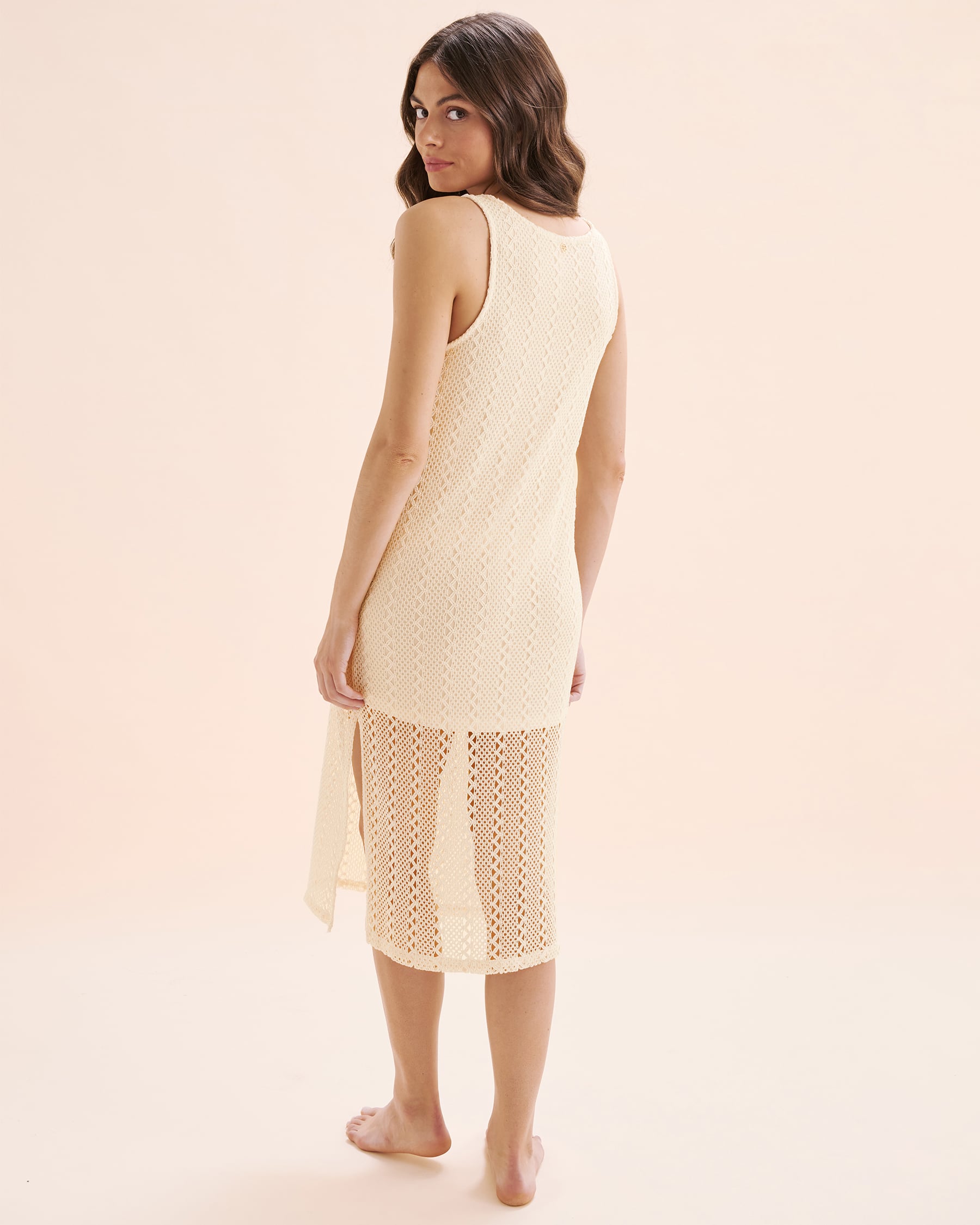 TURQUOISE COUTURE Robe en crochet Beige Jet Stream 02300160 - Voir6