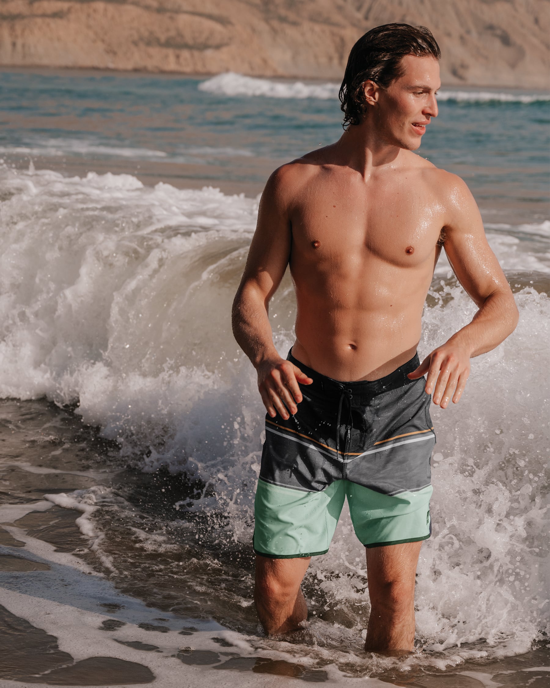 O'NEILL Maillot boardshort Lennox Scallop 19'' Gris Graphite SP5106011 - Voir1