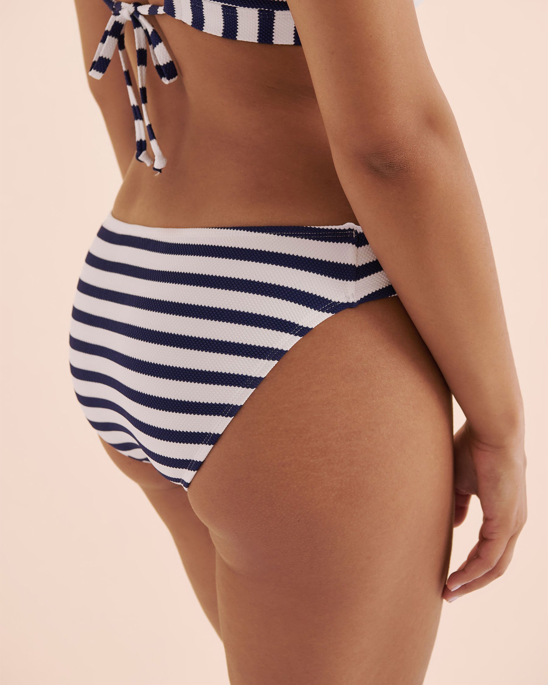SKYE Nautik Melanie Low Rise Bikini Bottom Black and white SK78635 - View6