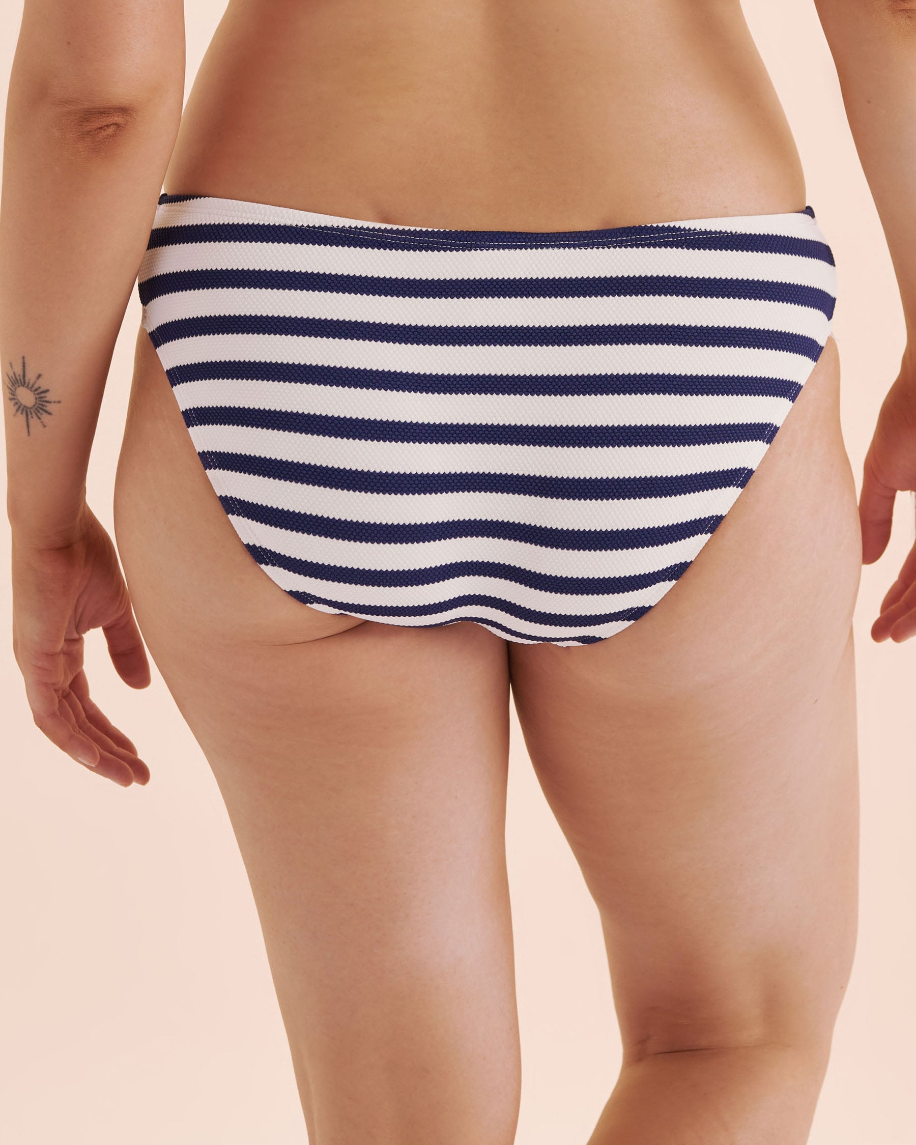 SKYE Nautik Melanie Low Rise Bikini Bottom Black and white SK78635 - View9