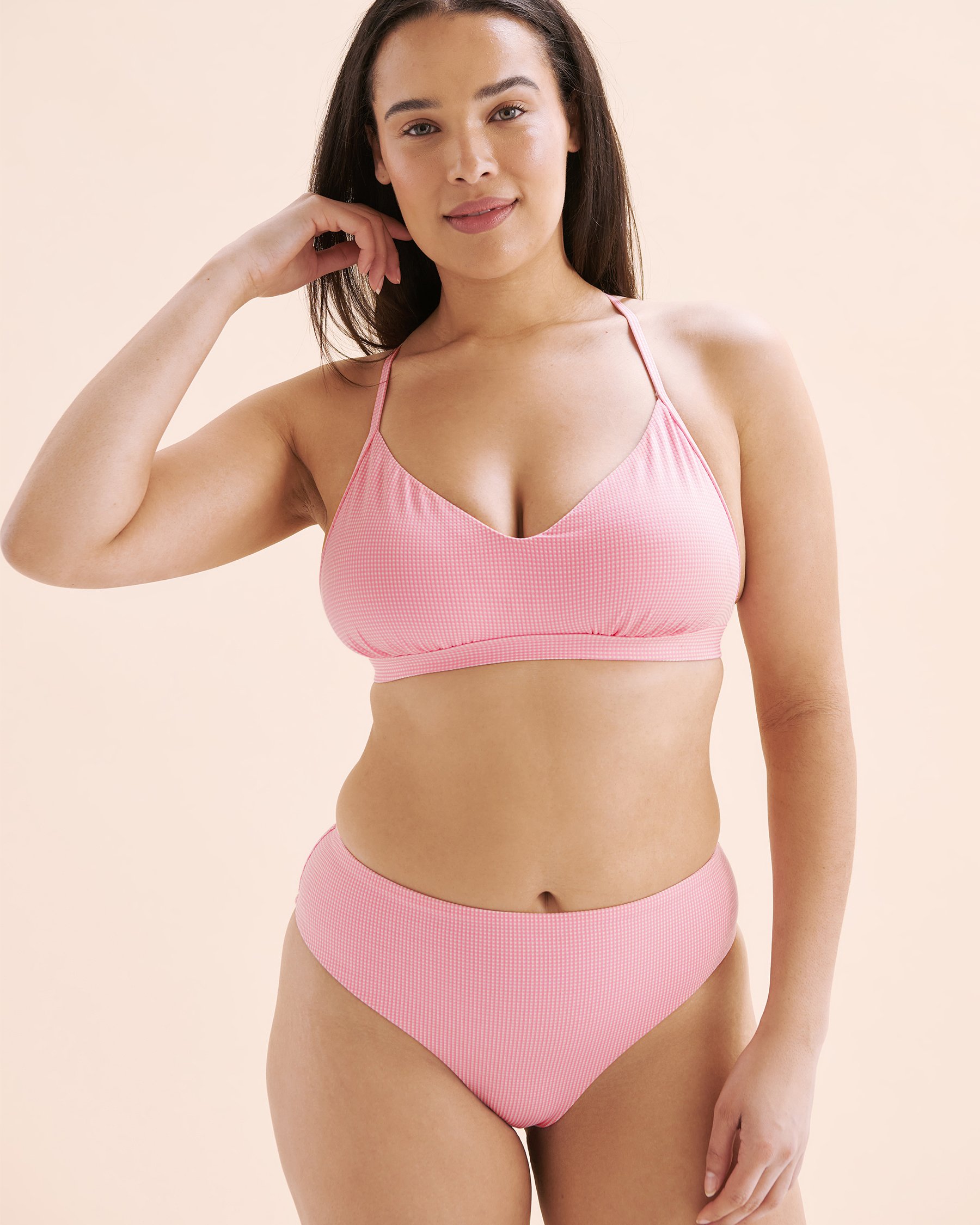 EIDON Haut de bikini bonnets D à F Madison Summer Vibes Rose pâle 35277125D - Voir1