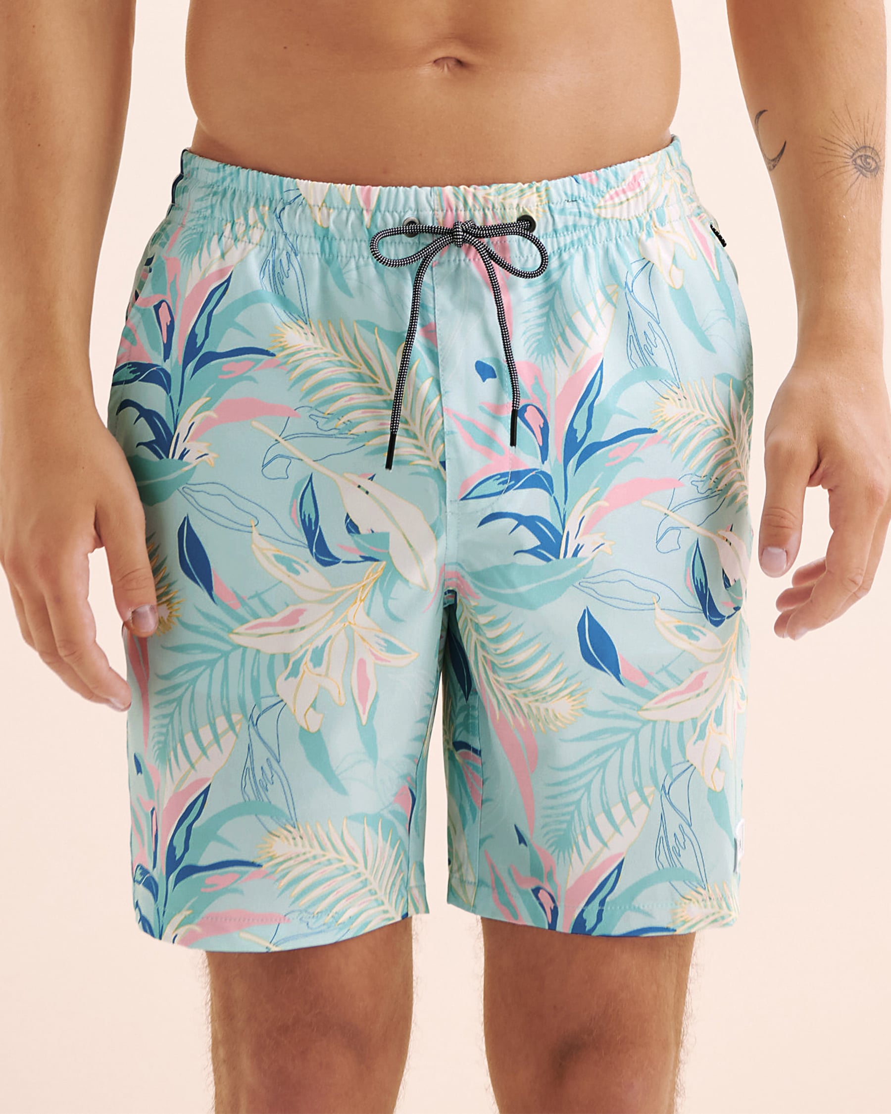 LUCKY ALOHA Maillot volley avec filet Tides Imprimé bleu pâle TDS1127 - Voir1