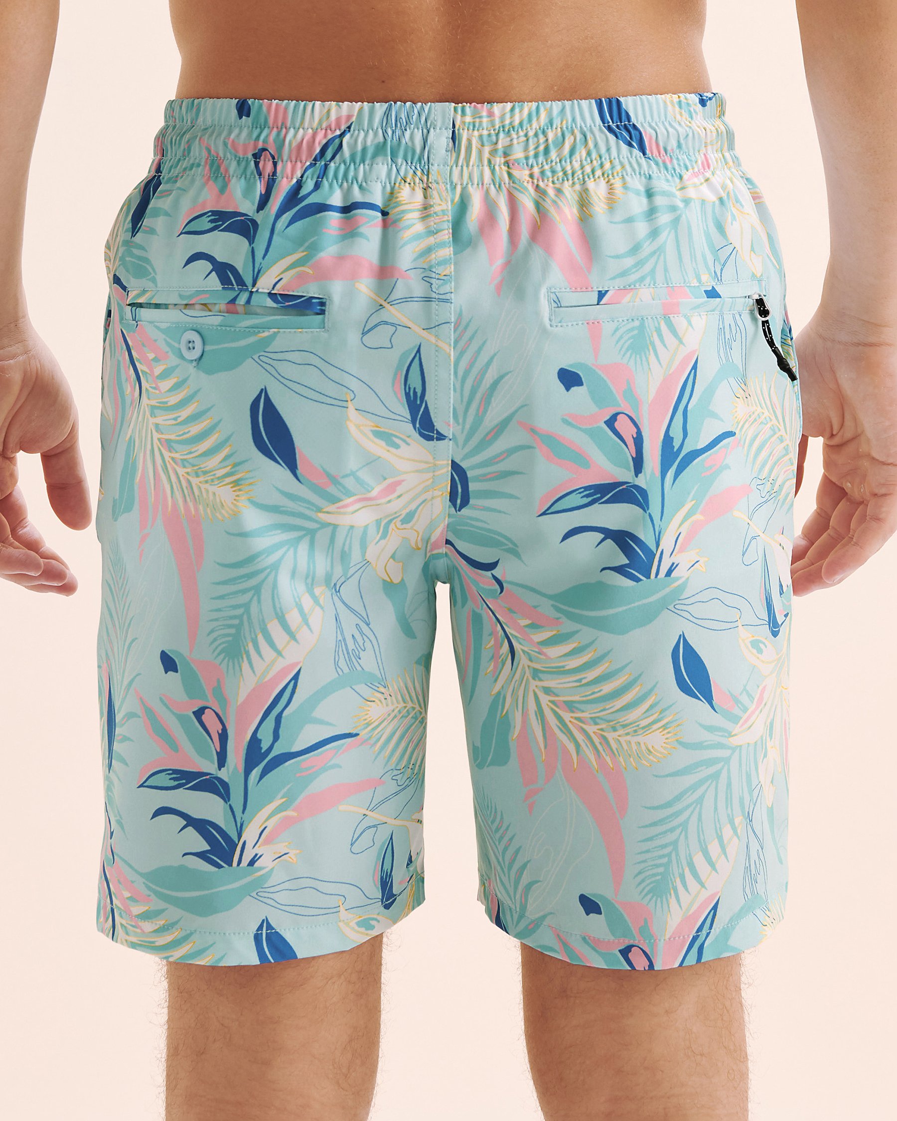 LUCKY ALOHA Maillot volley avec filet Tides Imprimé bleu pâle TDS1127 - Voir2