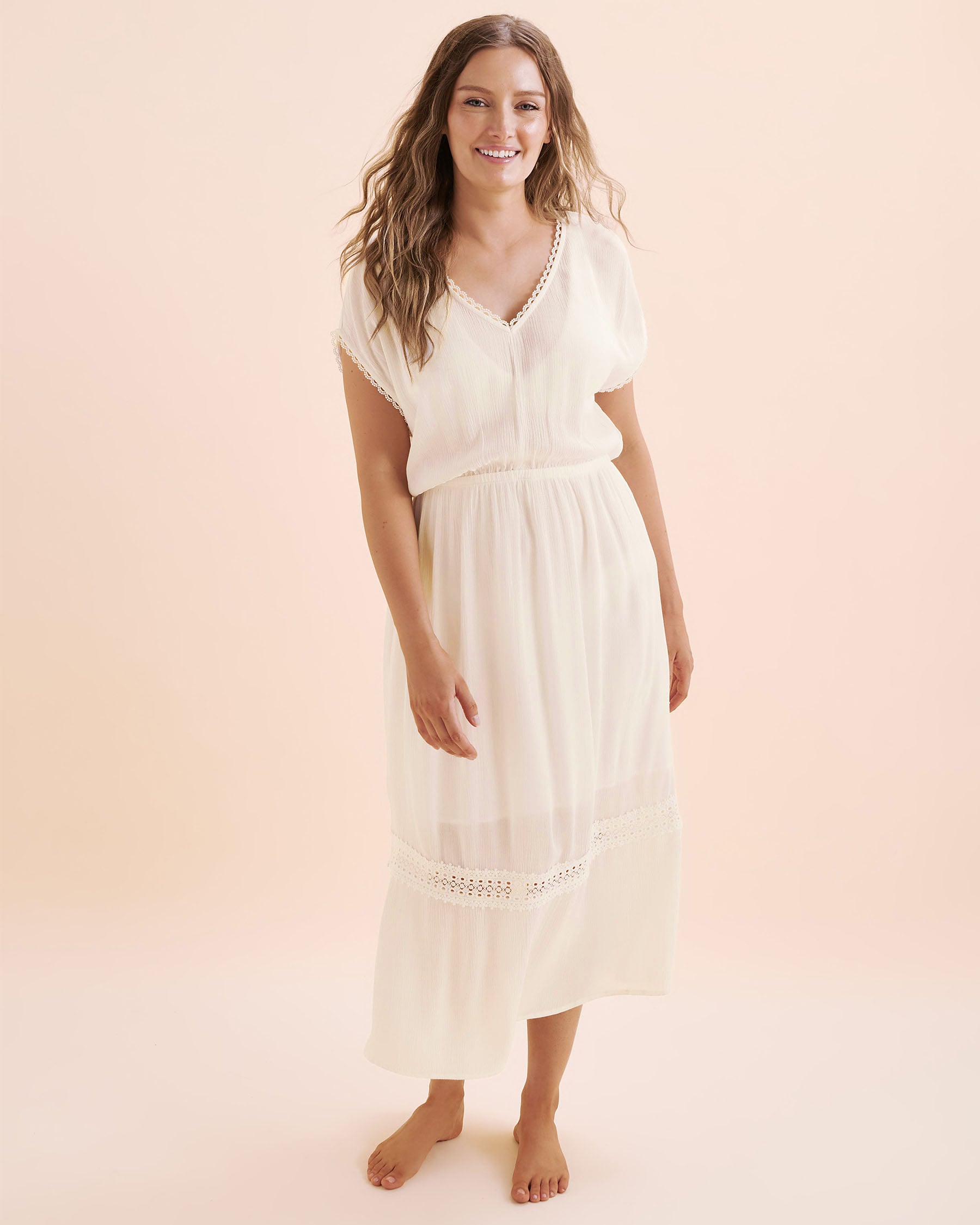 OFF THE BEACH Robe longue Blanc 02300164 - Voir4