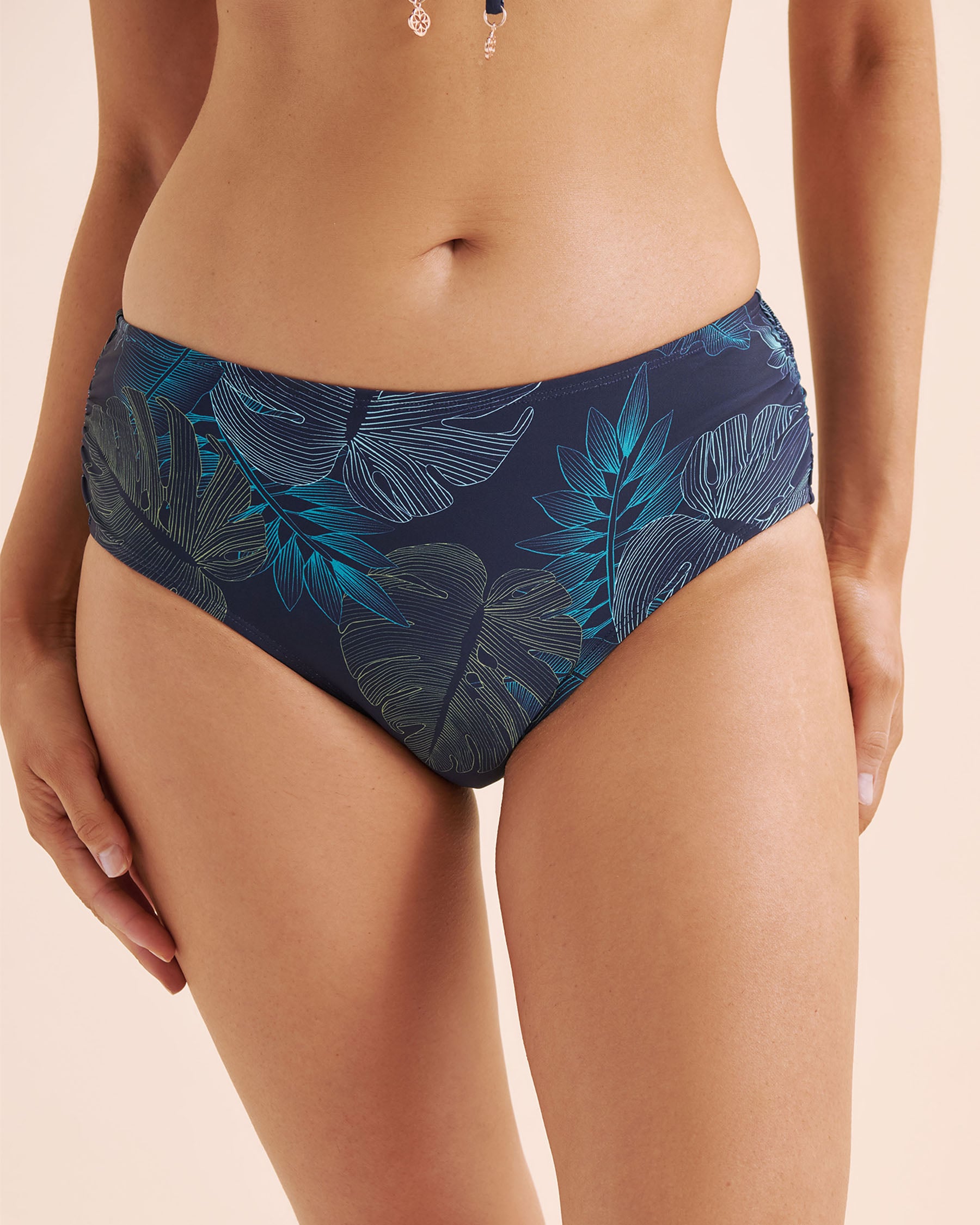 TURQUOISE COUTURE Bas de bikini taille mi-haute Bleu marin 01300465 - Voir4