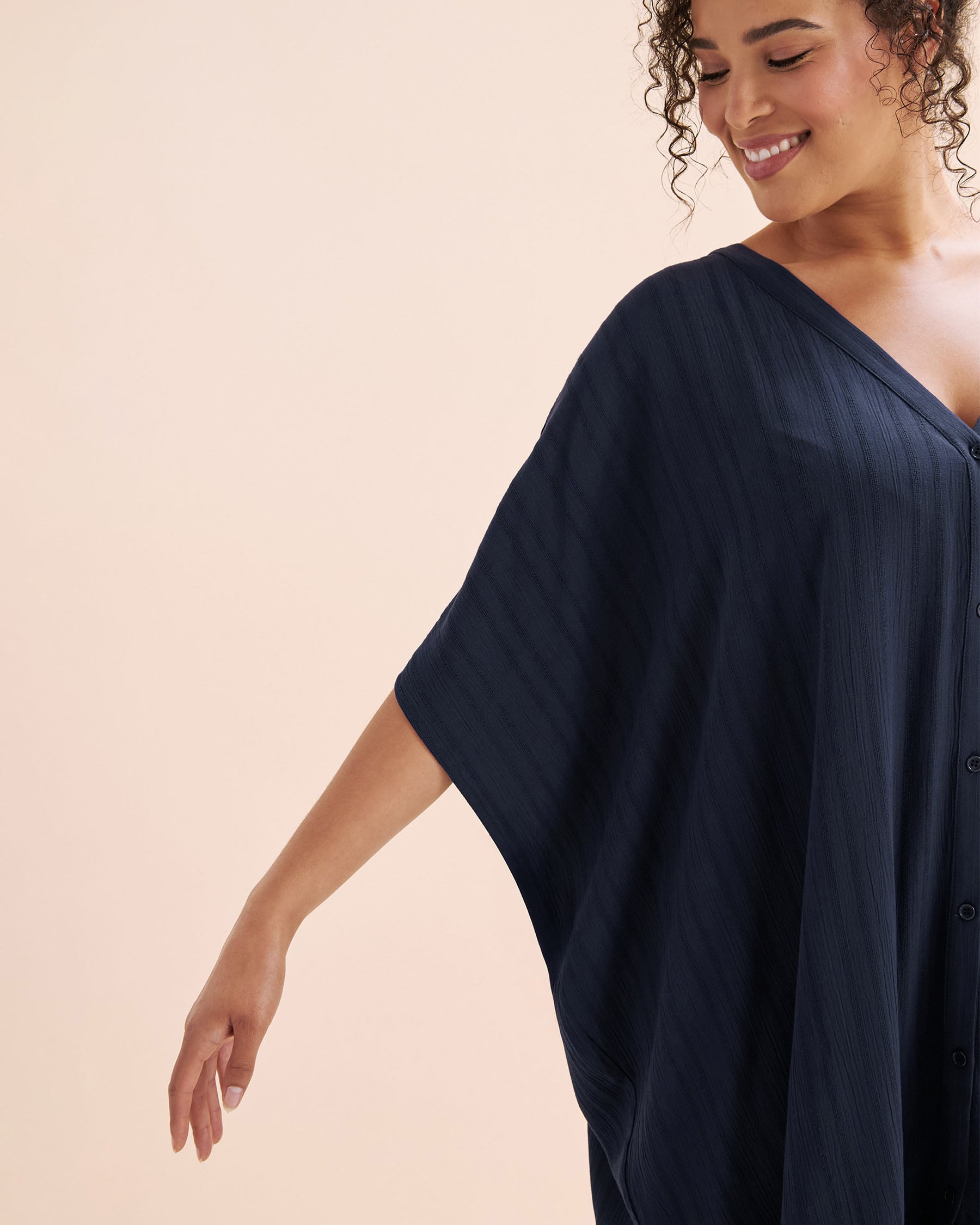 TURQUOISE COUTURE Stripe Caftan Navy Blue 02400053 - View7