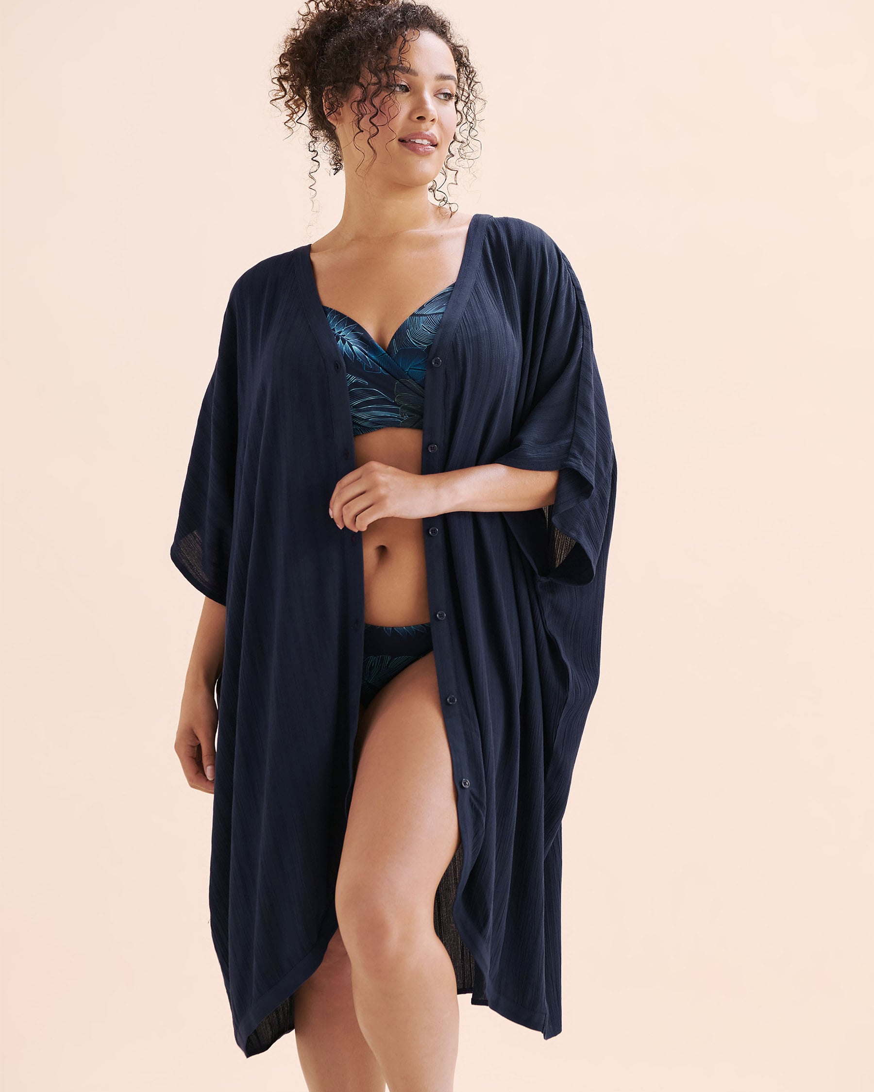 TURQUOISE COUTURE Stripe Caftan Navy Blue 02400053 - View8