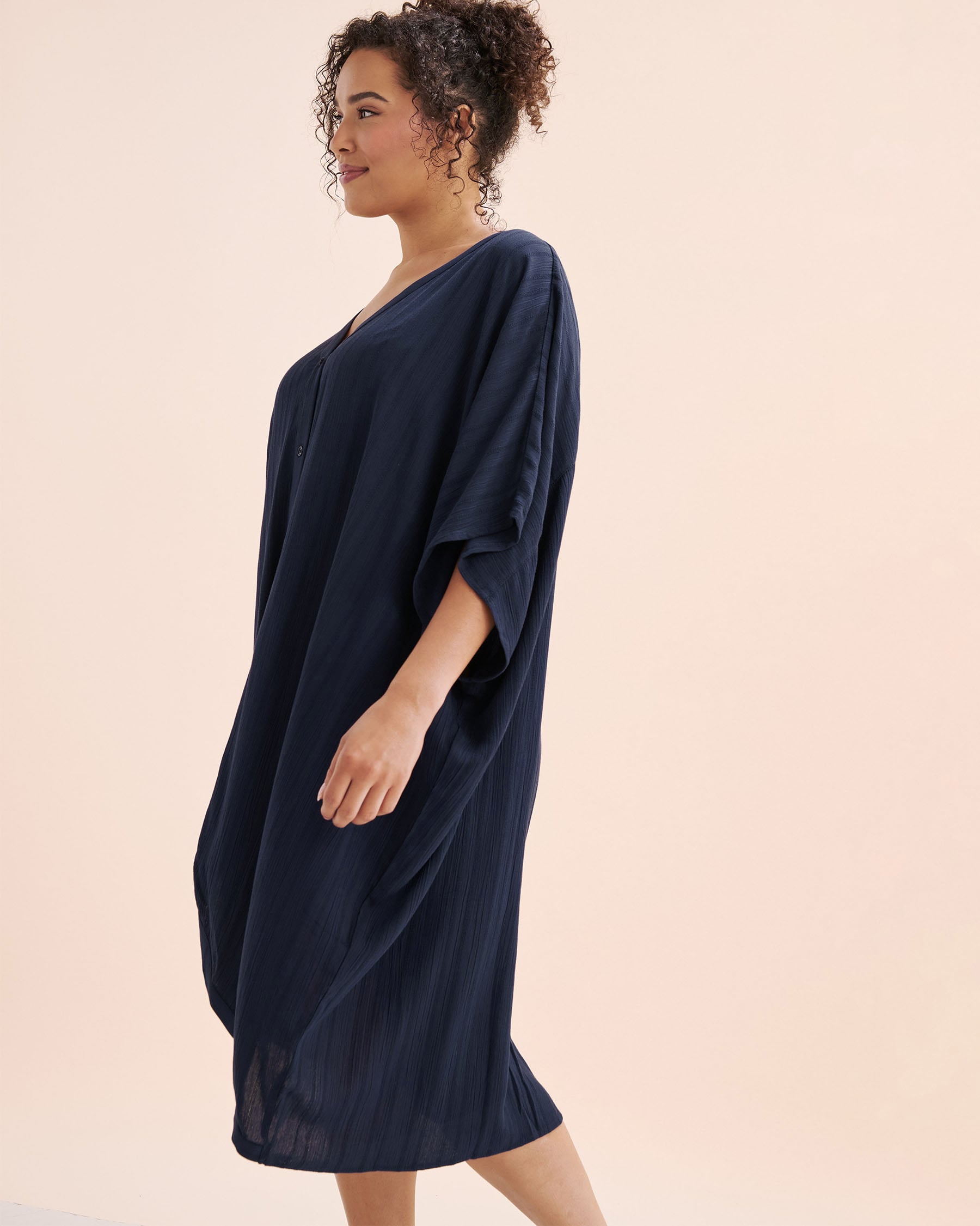 TURQUOISE COUTURE Stripe Caftan Navy Blue 02400053 - View9