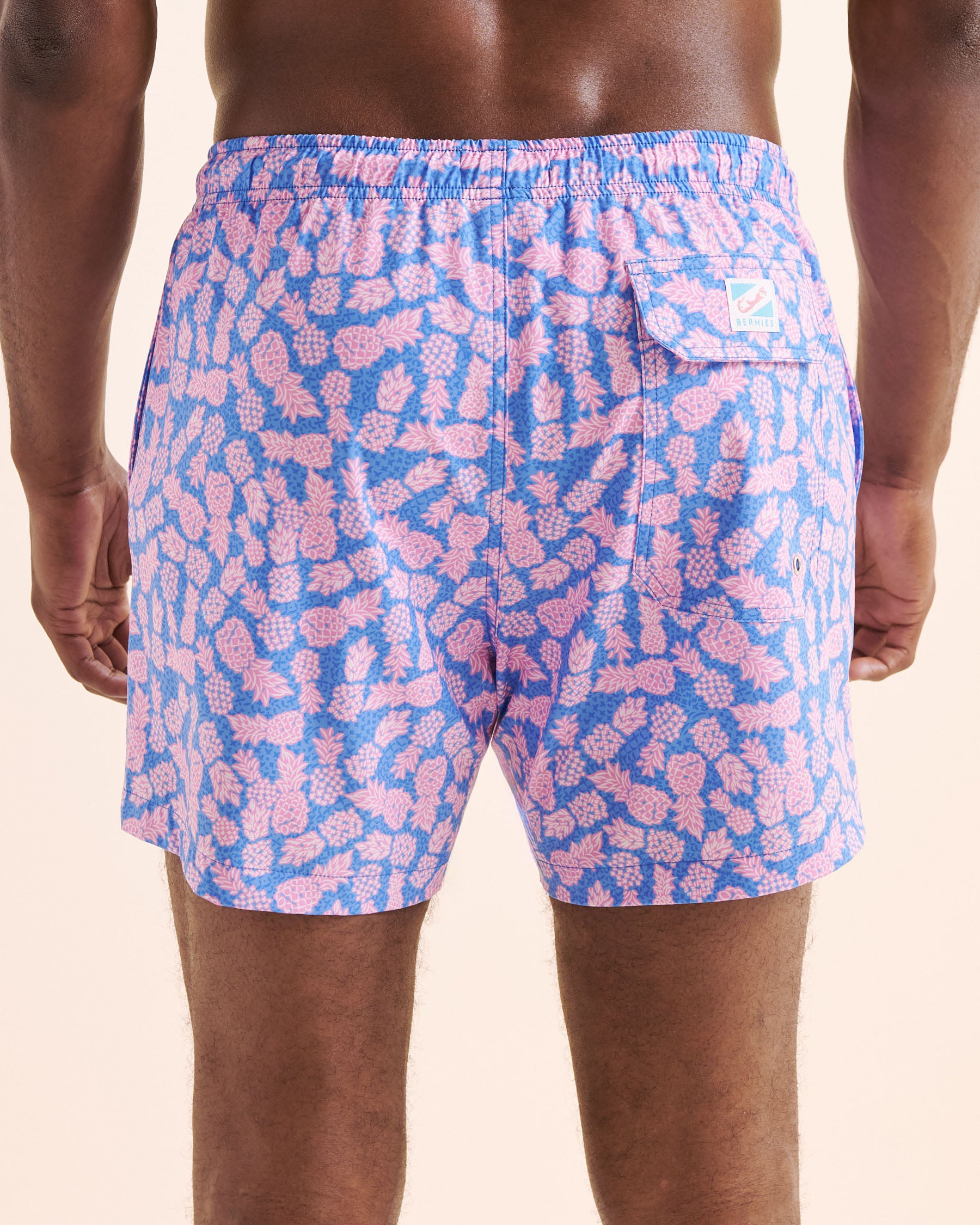 BERMIES Maillot classique ananas avec doublure en filet Bleu PNE3.0-CLAL - Voir2
