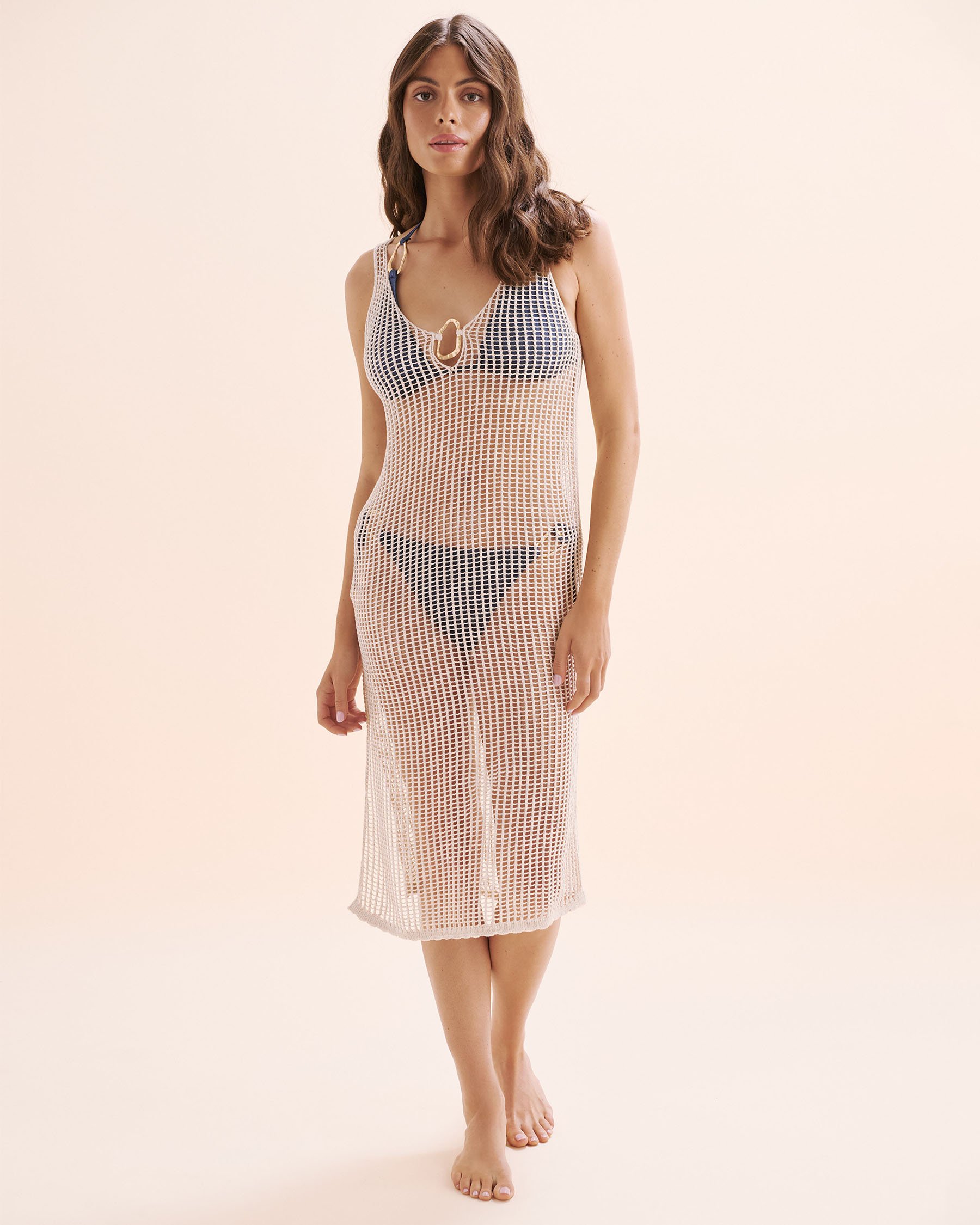 SANTEMARE Robe en crochet Beige 02300169 - Voir1