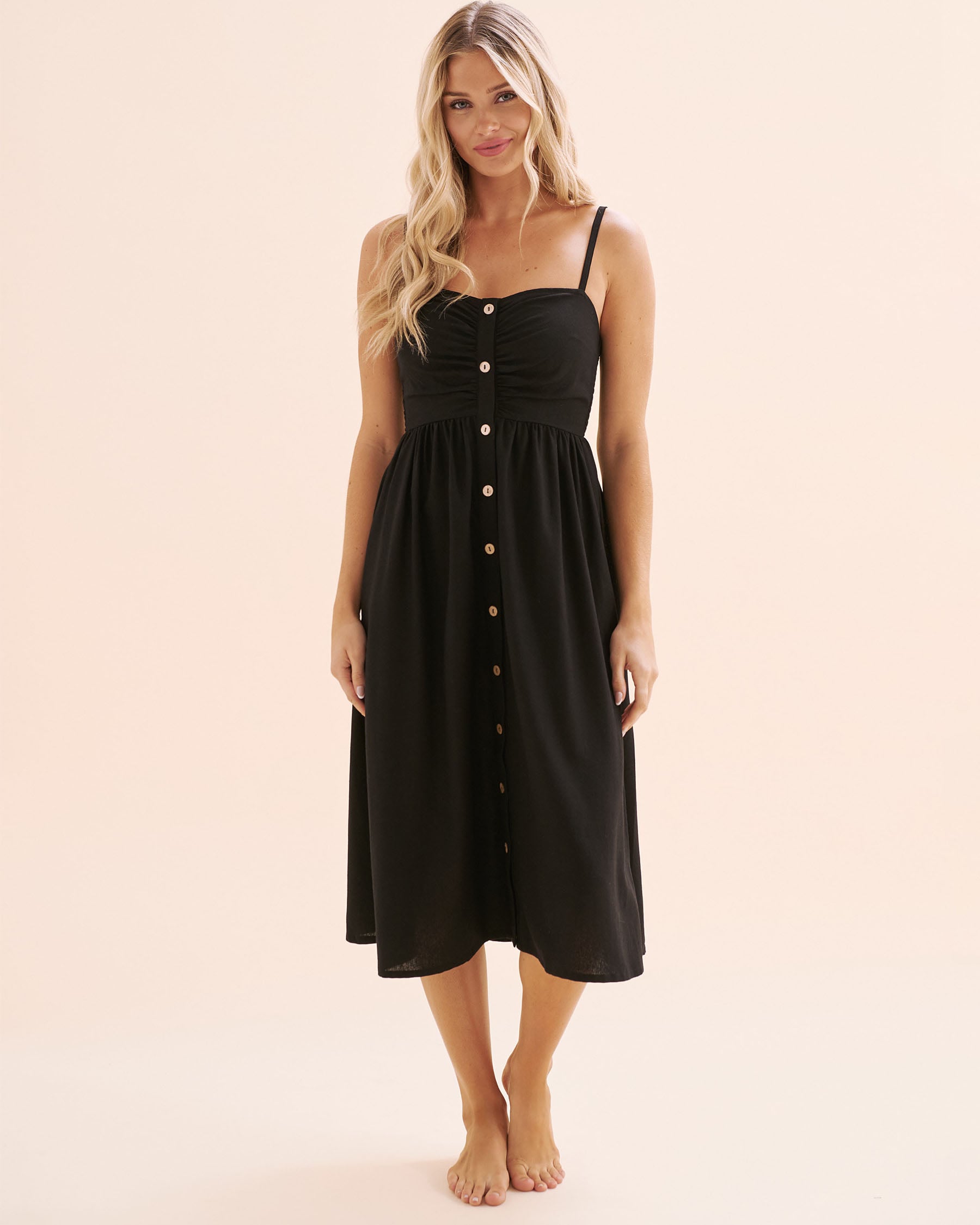 OFF THE BEACH Robe boutonnée sur le devant Noir 02300170 - Voir1