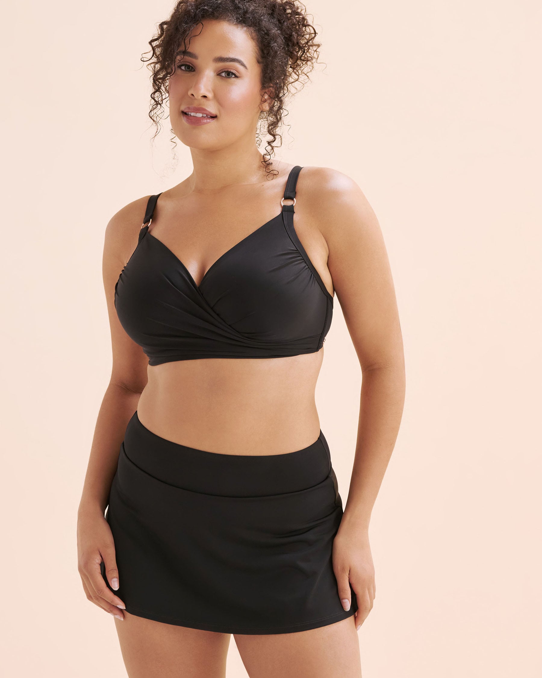 TURQUOISE COUTURE High-Rise Skirt Bikini Bottom Black 01300482 - View6
