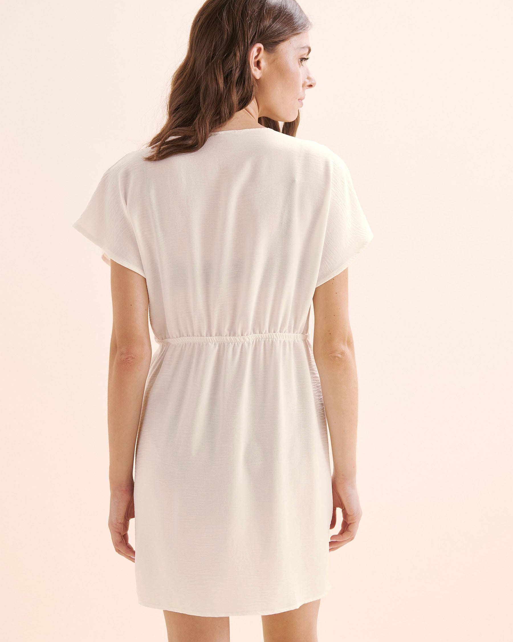 COVER ME Robe à manches courtes Melrose Flo Blanc 26022573 - Voir2