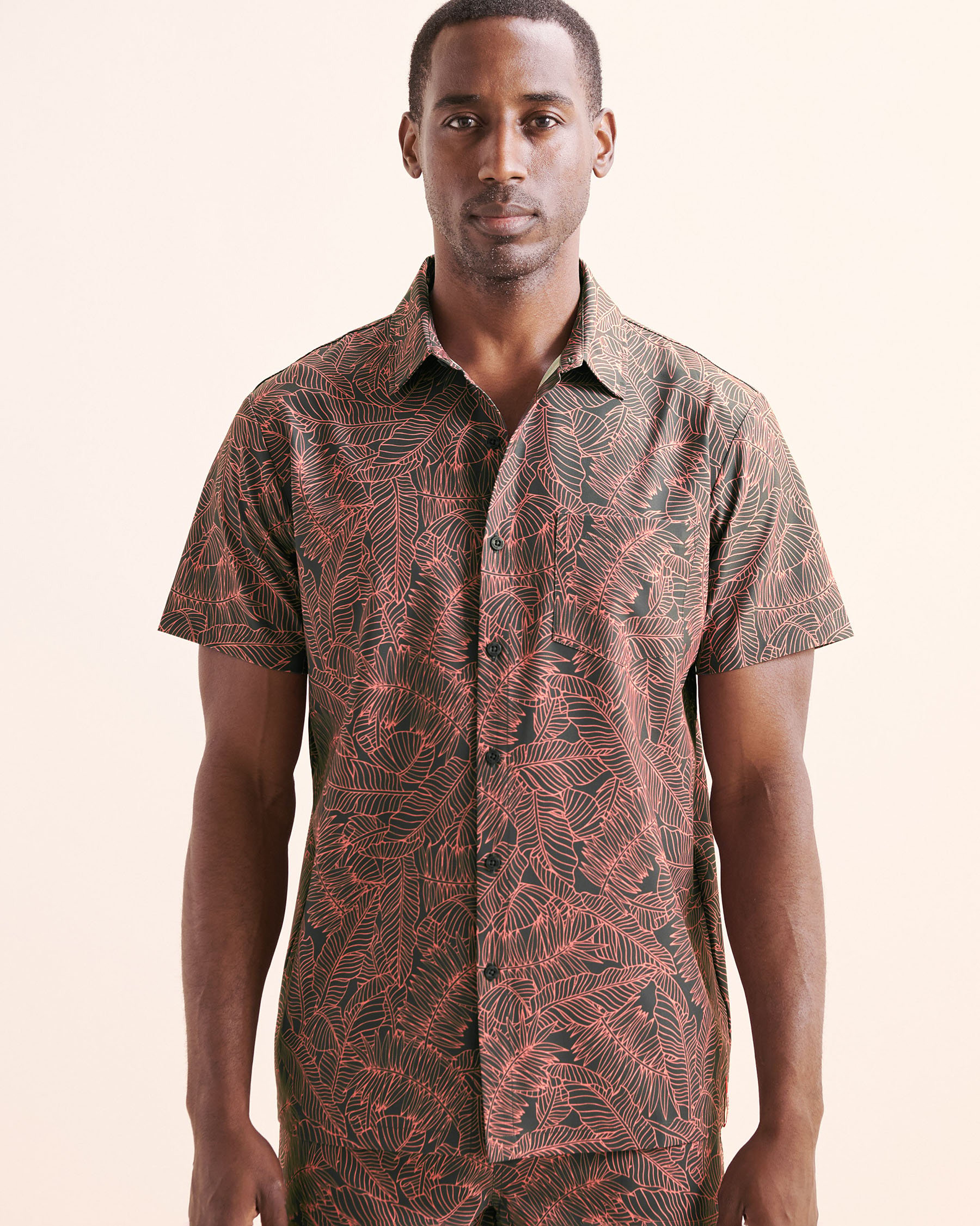 HAMABE Short Sleeve Shirt Grey 04100040 - View6