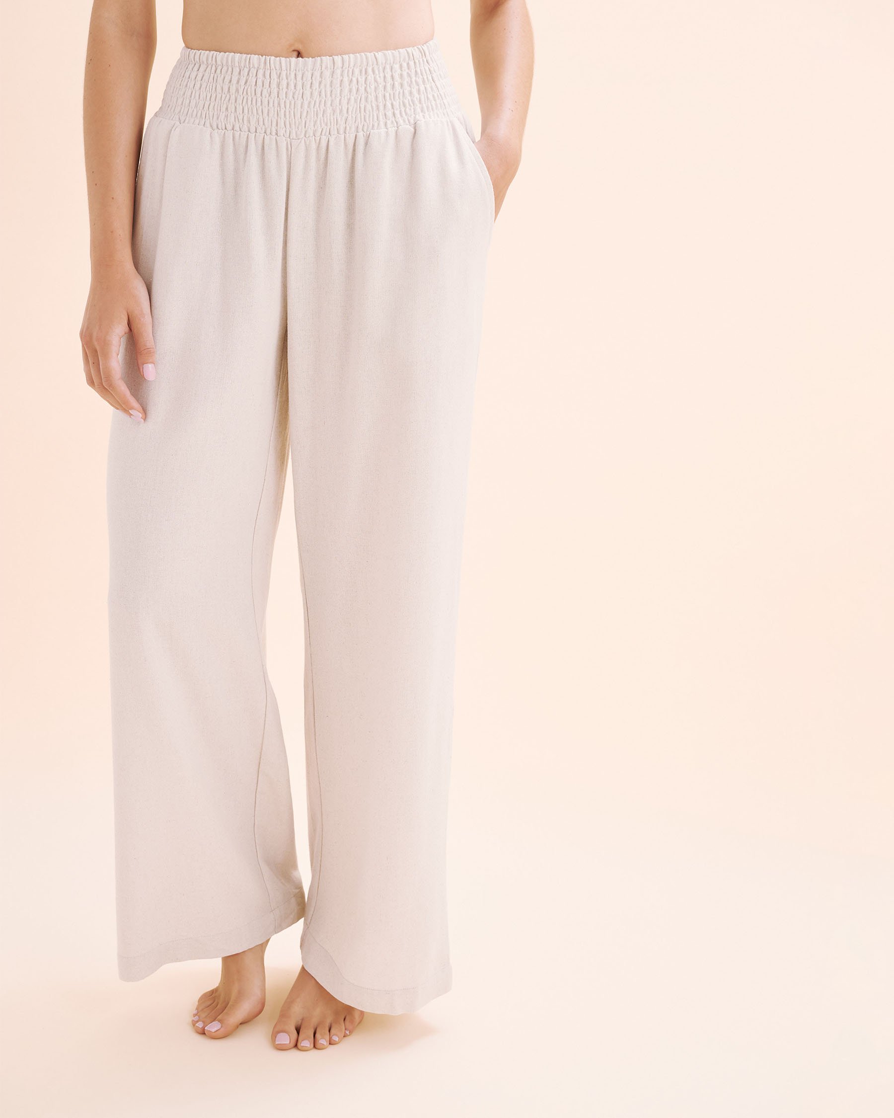 OFF THE BEACH Pantalon à jambe large Beige 02200099 - Voir1