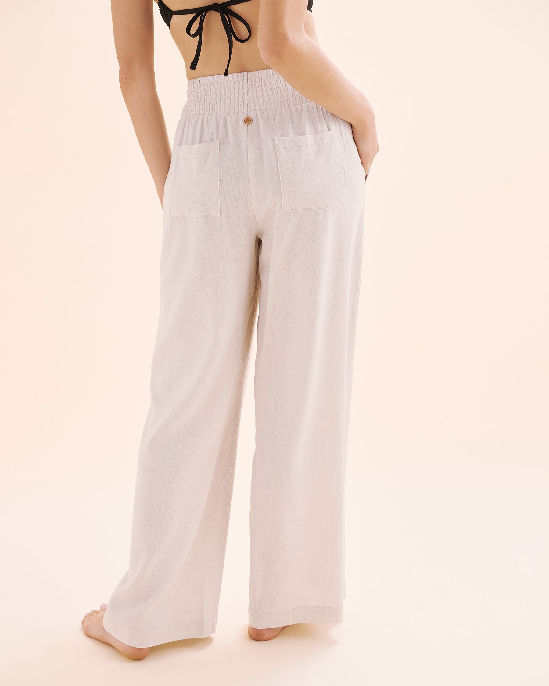 OFF THE BEACH Pantalon à jambe large Beige 02200099 - Voir2