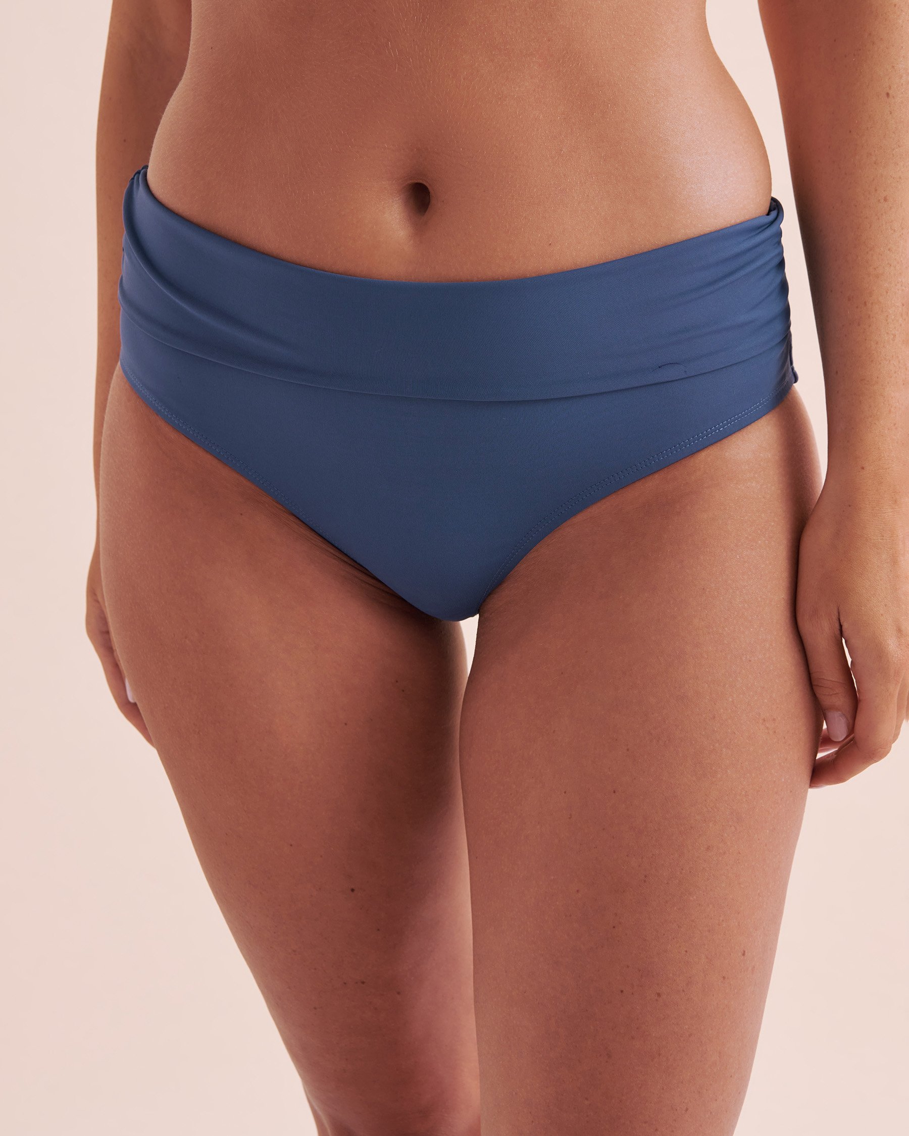 ANNE COLE Bas de bikini convertible Live in Color Bleu ardoise MYMB36001 - View2