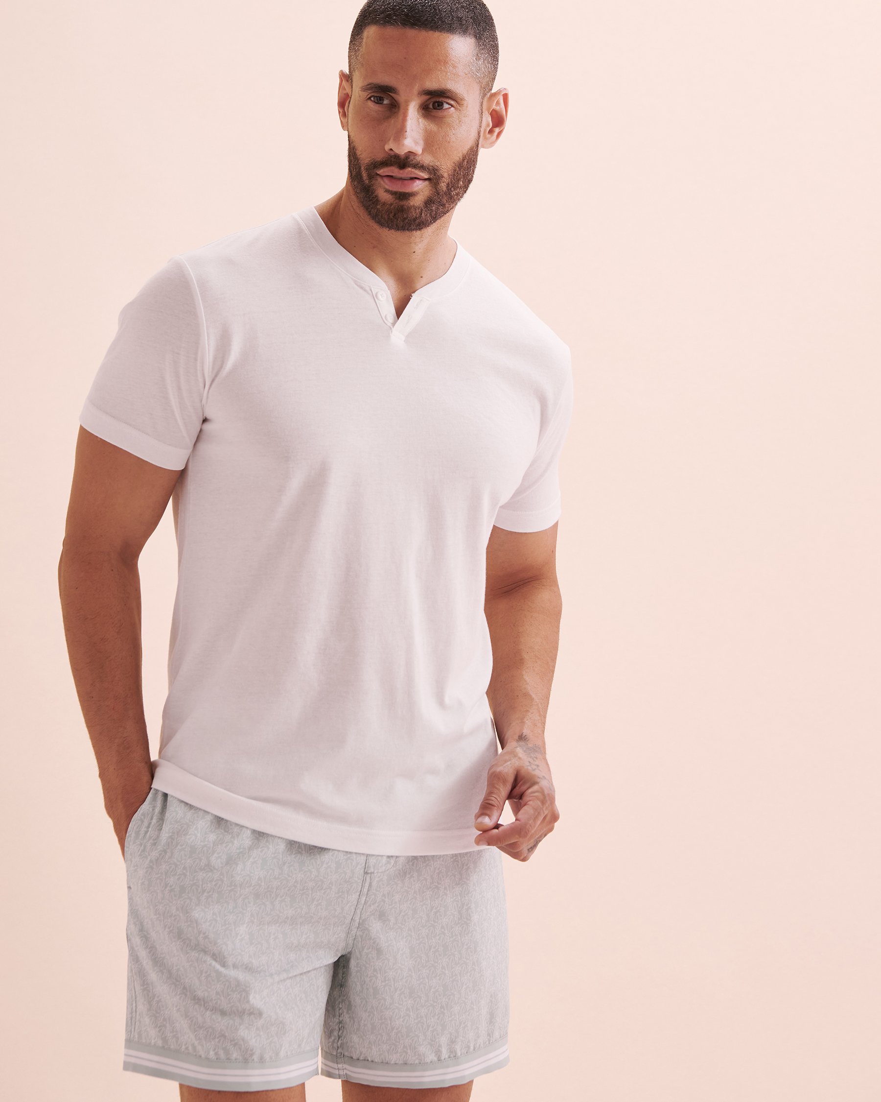 VINTAGE SUMMER T-shirt Beach Blanc V82801 - View1