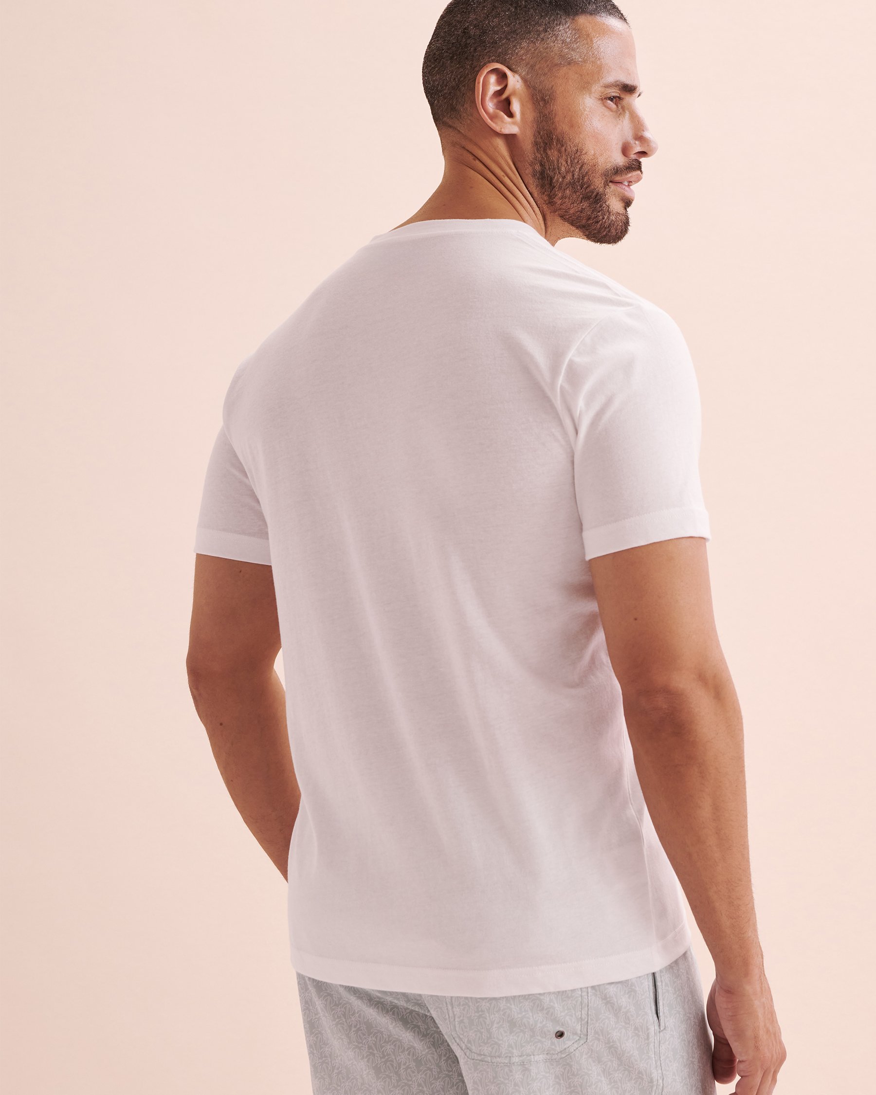 VINTAGE SUMMER T-shirt Beach Blanc V82801 - View2