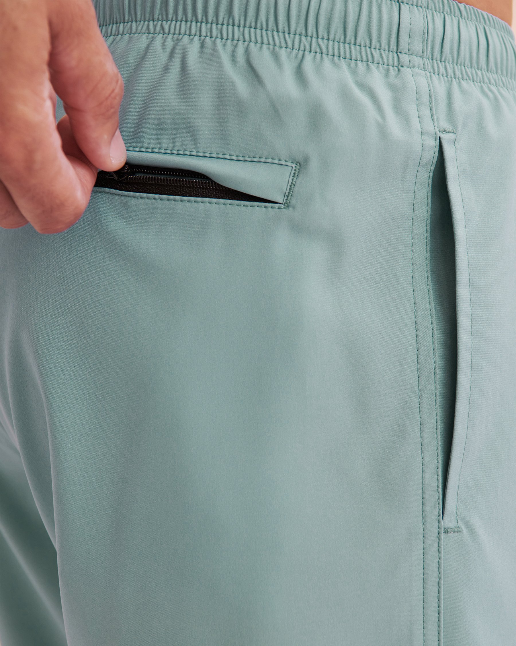 BERMIES Blue Green Flamingo Volley Swimsuit Blue BLUE-GFLAMIN - View8