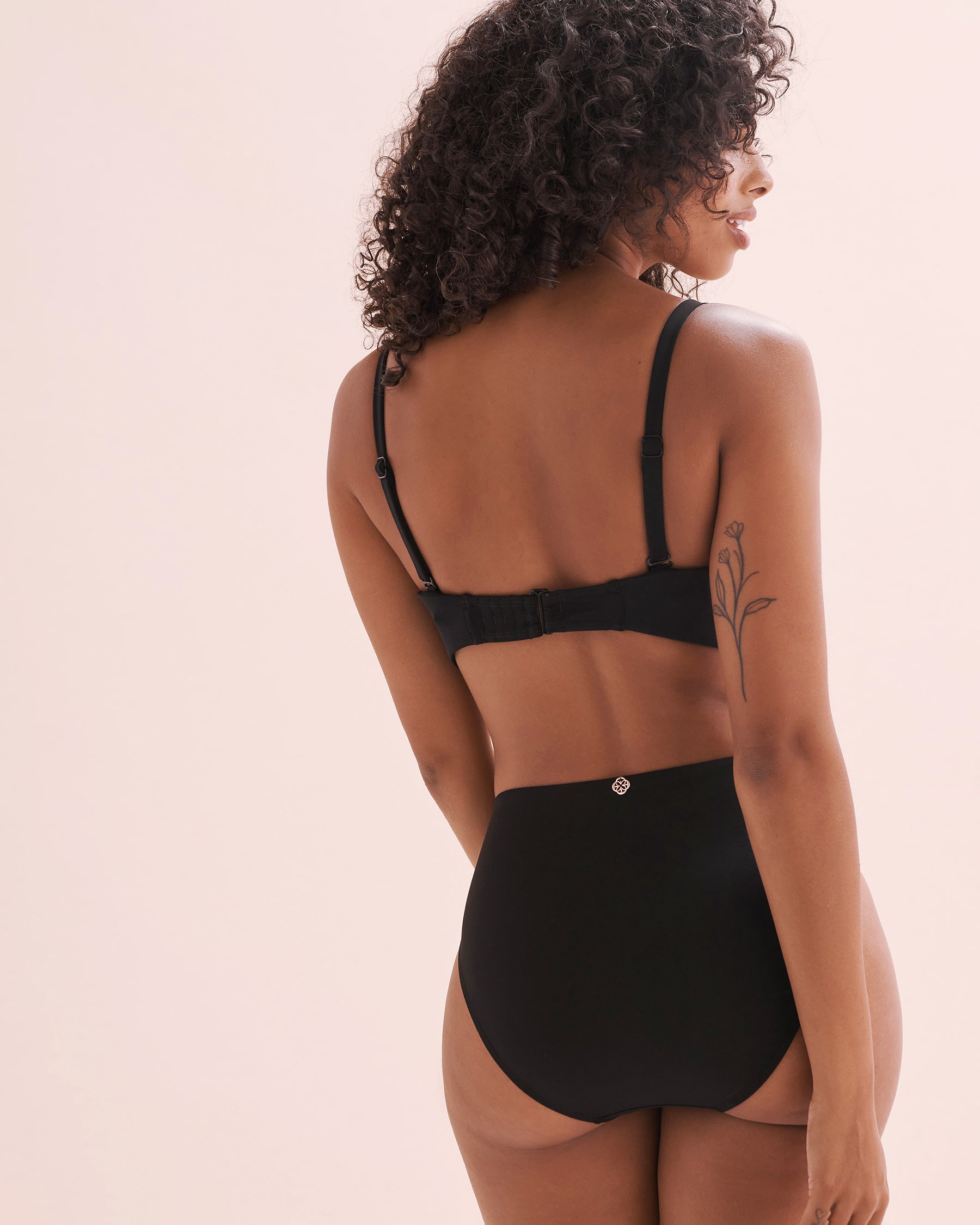 TURQUOISE COUTURE D Cup Bandeau Bikini Top Black 01200085 - View4