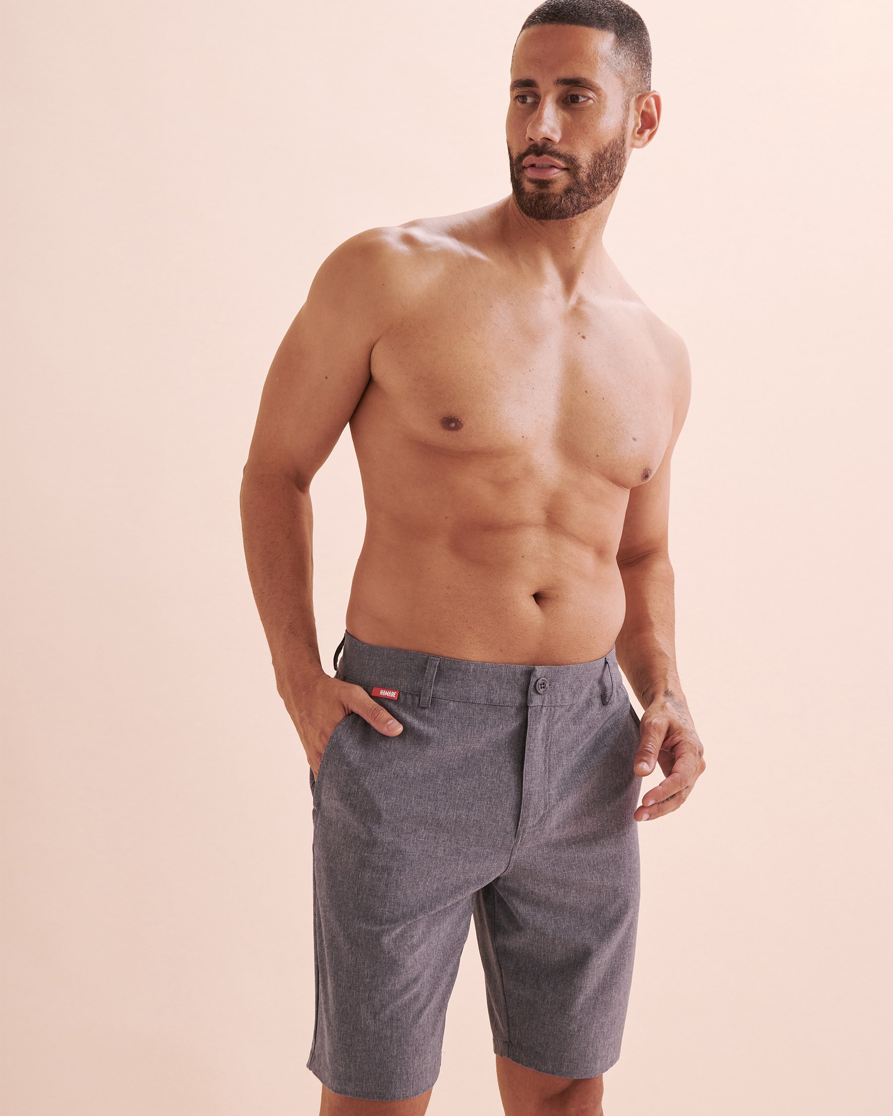 HAMABE Short hybride Bleu marine 03100038 - View5