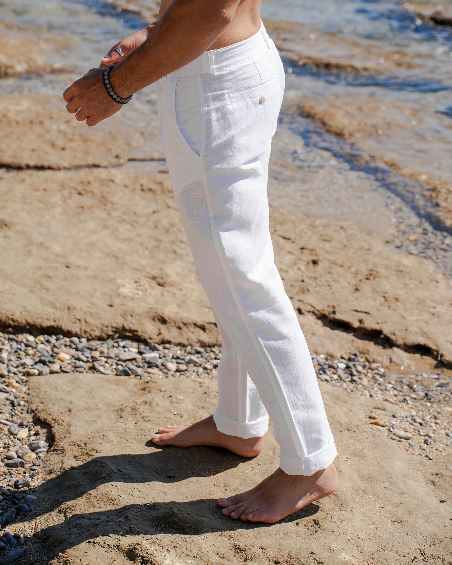 OFF THE BEACH Linen Blend Pants White 04200003 - View4