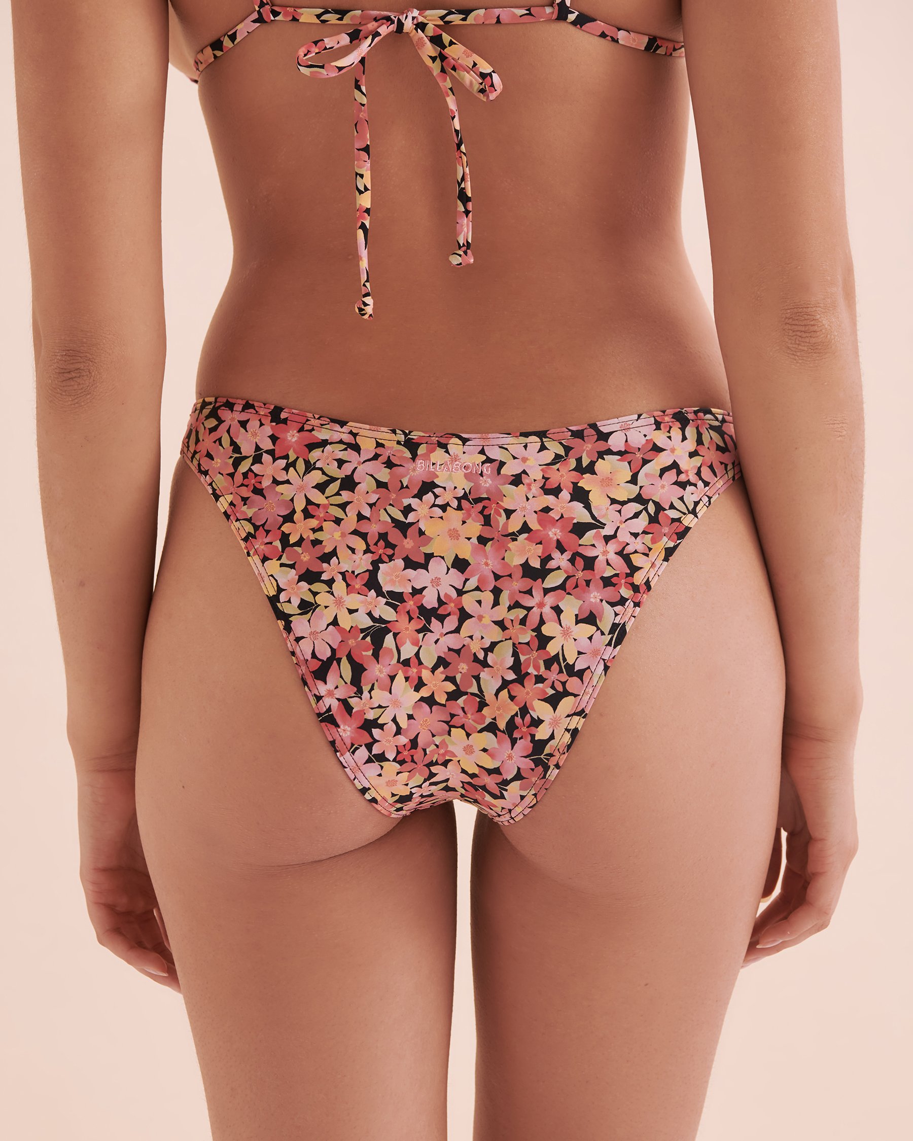 BILLABONG Bas de bikini cheeky Hike Love Army Fleurs rose ABJX401085 - View2