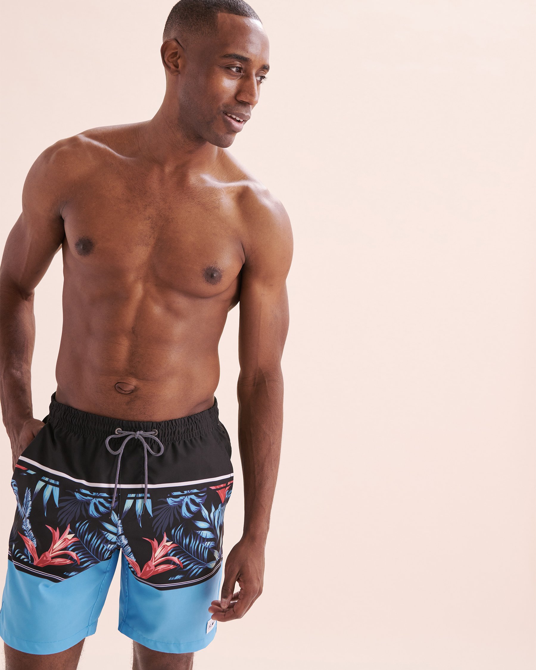 LUCKY ALOHA Epic Volley Swimsuit Black & Blue EPC1052 - View4