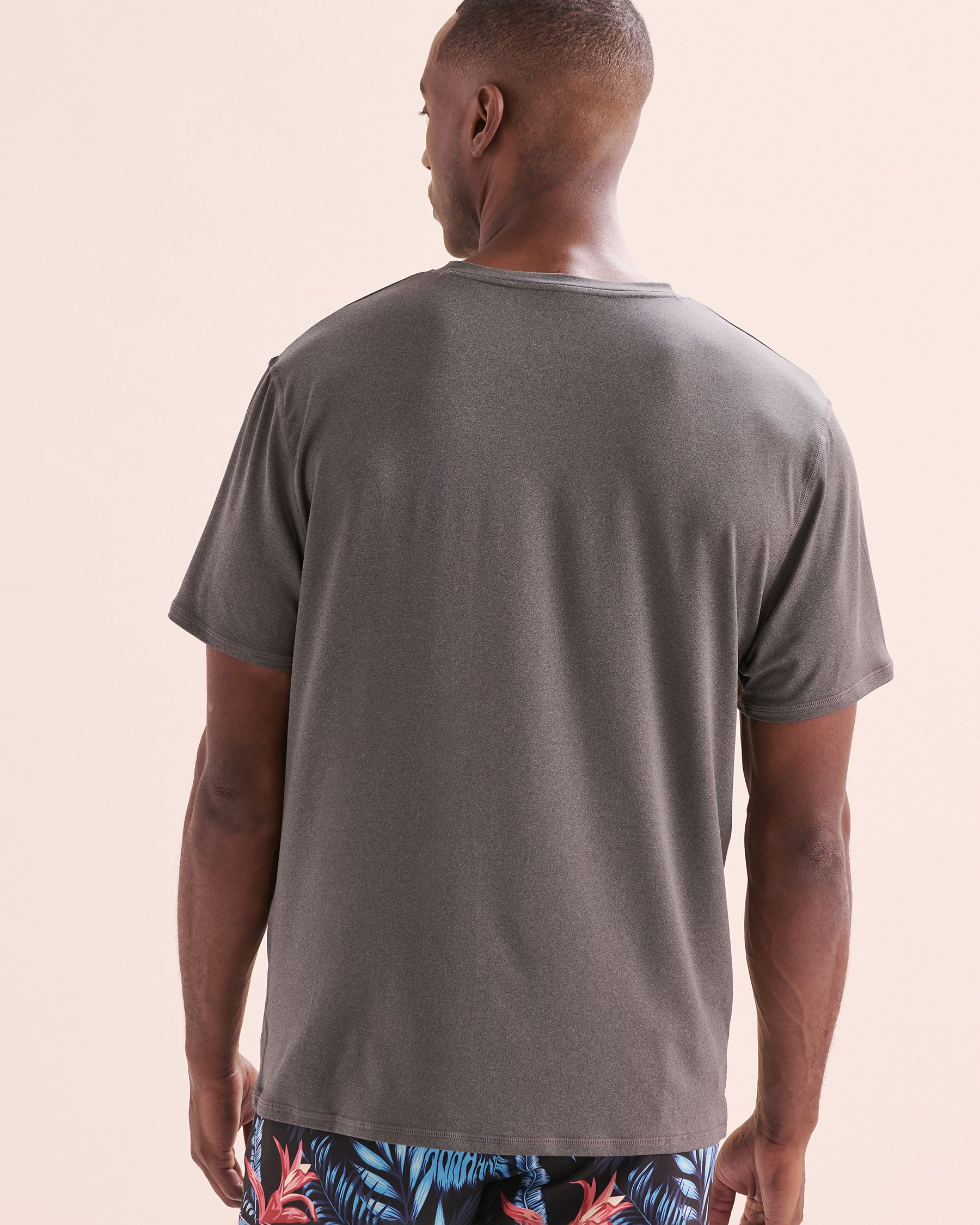 LUCKY ALOHA Interval Short Sleeve Rashguard Black INT7490 - View2