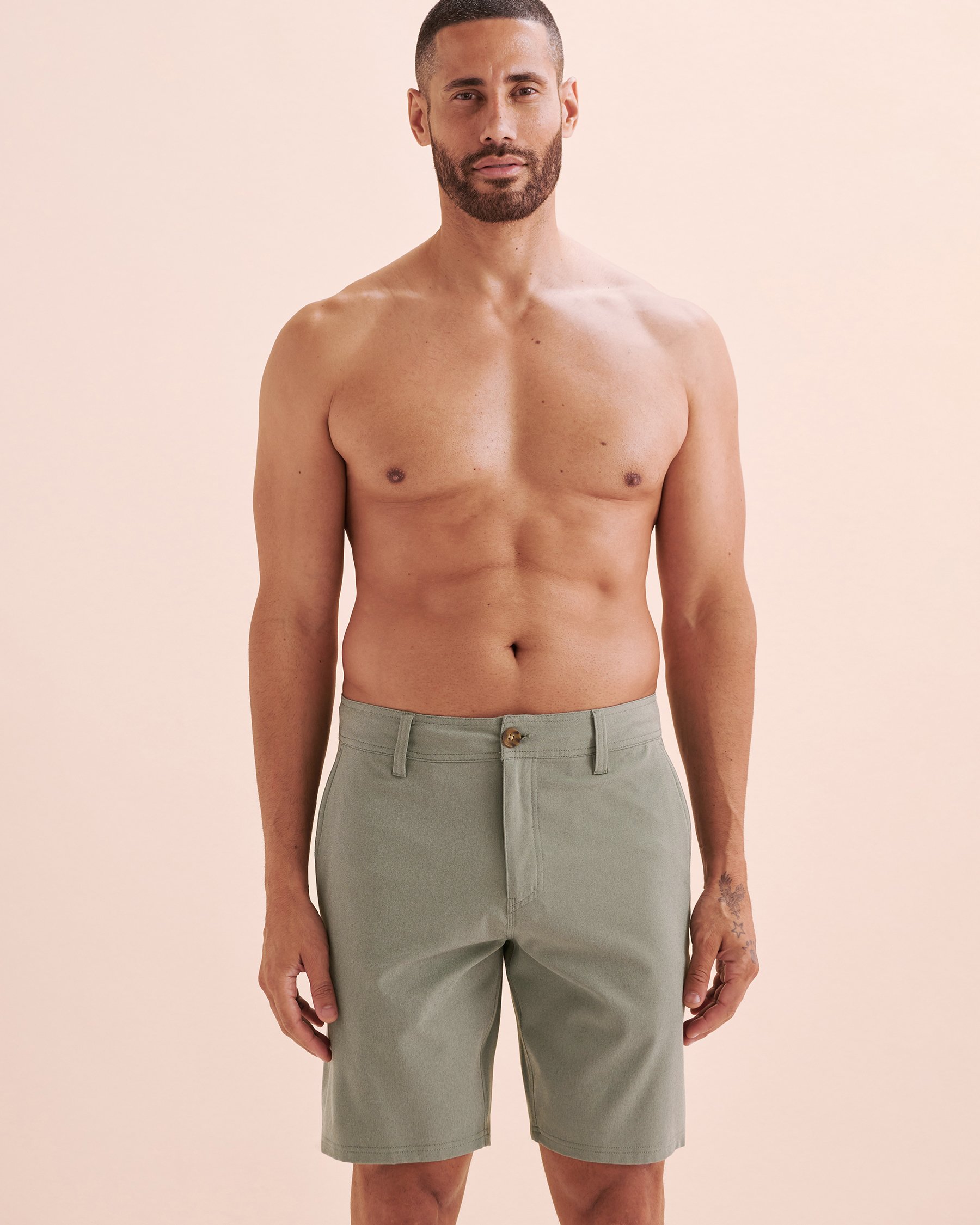 O'NEILL Reserve Light Check Hybrid Shorts Dark Olive Green SP318A006 - View6